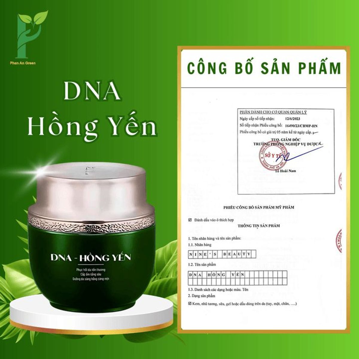 SET 2 HỘP KEM DƯỠNG DA DNA HỒNG YẾN - PHỤC HỒI, CẤP ẨM, TRẮNG HỒNG & MỊN MÀNG - PHAN AN GREEN SET 2 HỘP KEM DƯỠNG DA DNA HỒNG YẾN - PHỤC HỒI, CẤP ẨM, TRẮNG HỒNG & MỊN MÀNG - PHAN AN GREEN