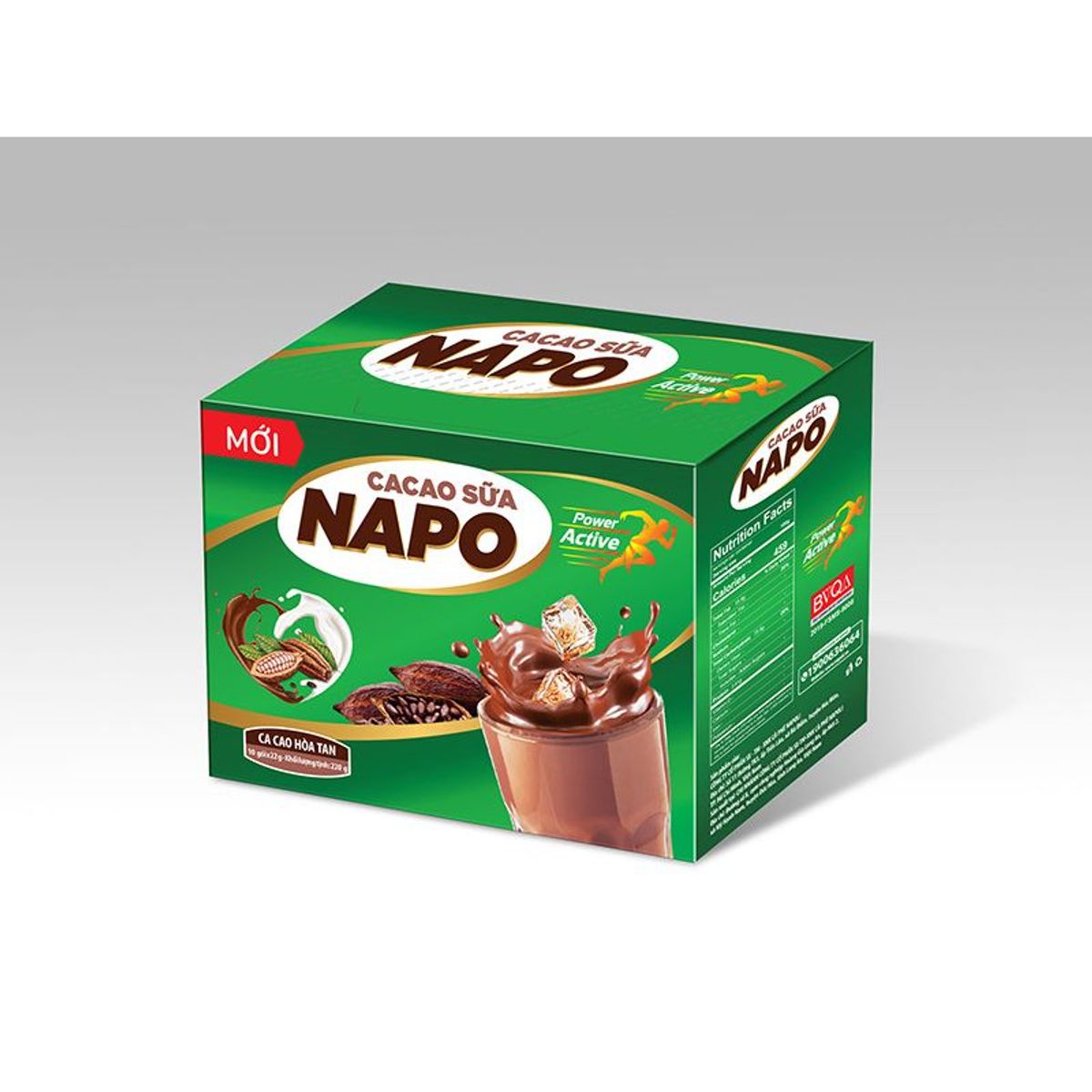 Cacao Napo Sữa hòa tan hộp 5 gói x 22g - Napoli Coffee - Bổ sung năng lượng cho buổi sáng Cacao Napo Sữa hòa tan hộp 5 gói x 22g - Napoli Coffee - Bổ sung năng lượng cho buổi sáng
