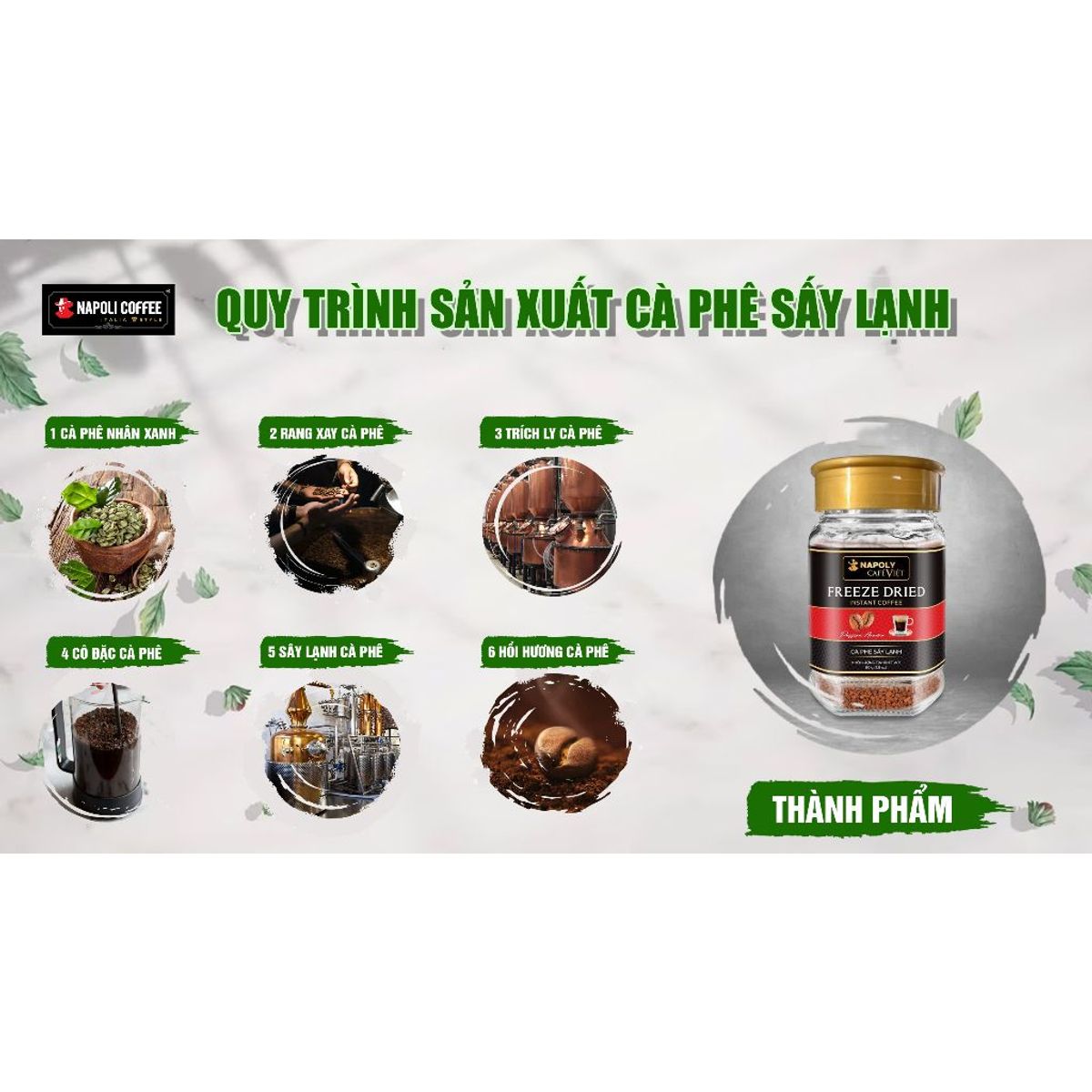 Cà phê hòa tan sấy lạnh Freeze Dried Napoli Coffee 80g Cà phê hòa tan sấy lạnh Freeze Dried Napoli Coffee 80g