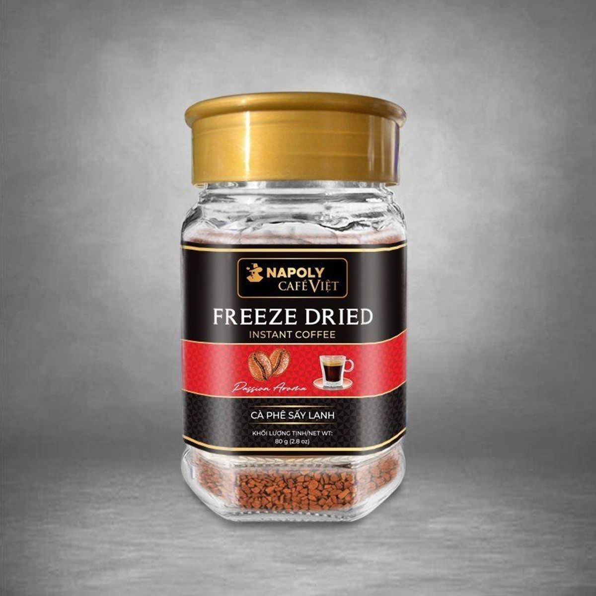 Cà phê hòa tan sấy lạnh Freeze Dried Napoli Coffee 80g Cà phê hòa tan sấy lạnh Freeze Dried Napoli Coffee 80g