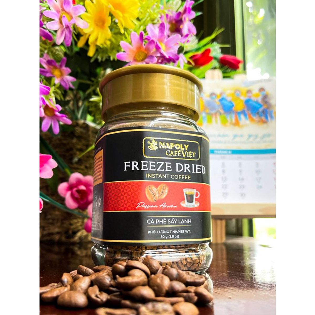 Cà phê hòa tan sấy lạnh Freeze Dried Napoli Coffee 80g Cà phê hòa tan sấy lạnh Freeze Dried Napoli Coffee 80g