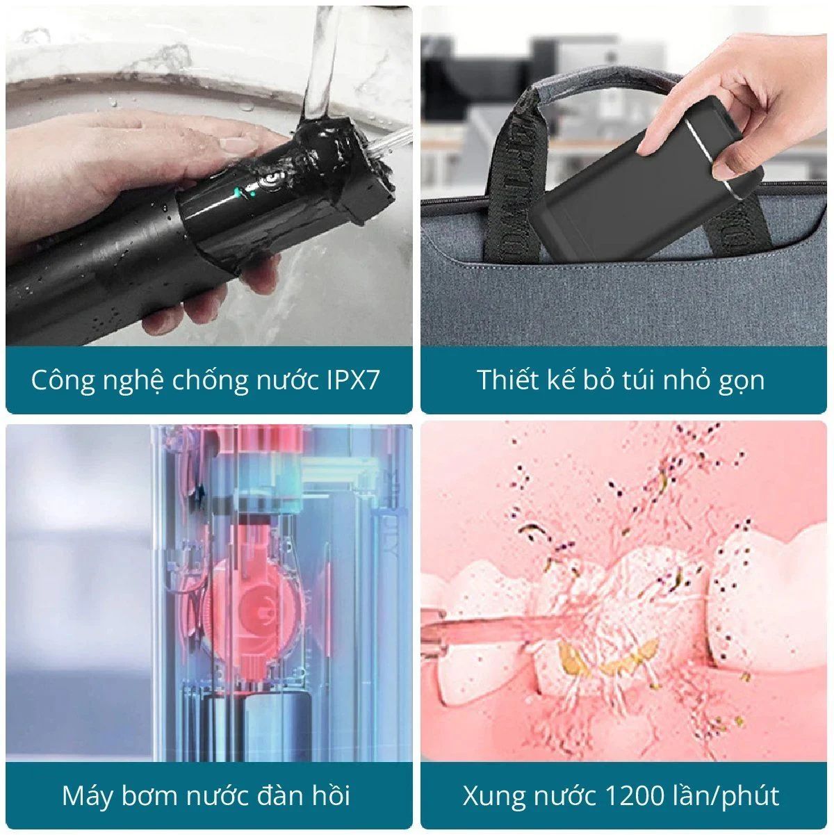 Tăm nước bỏ túi Kachi MK357 màu đen Tăm nước bỏ túi Kachi MK357 màu đen
