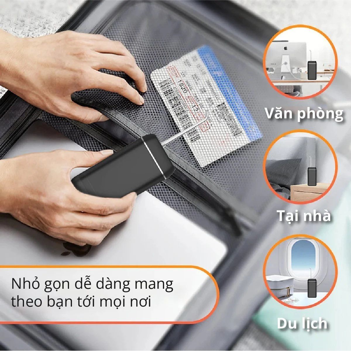 Tăm nước bỏ túi Kachi MK357 màu đen Tăm nước bỏ túi Kachi MK357 màu đen