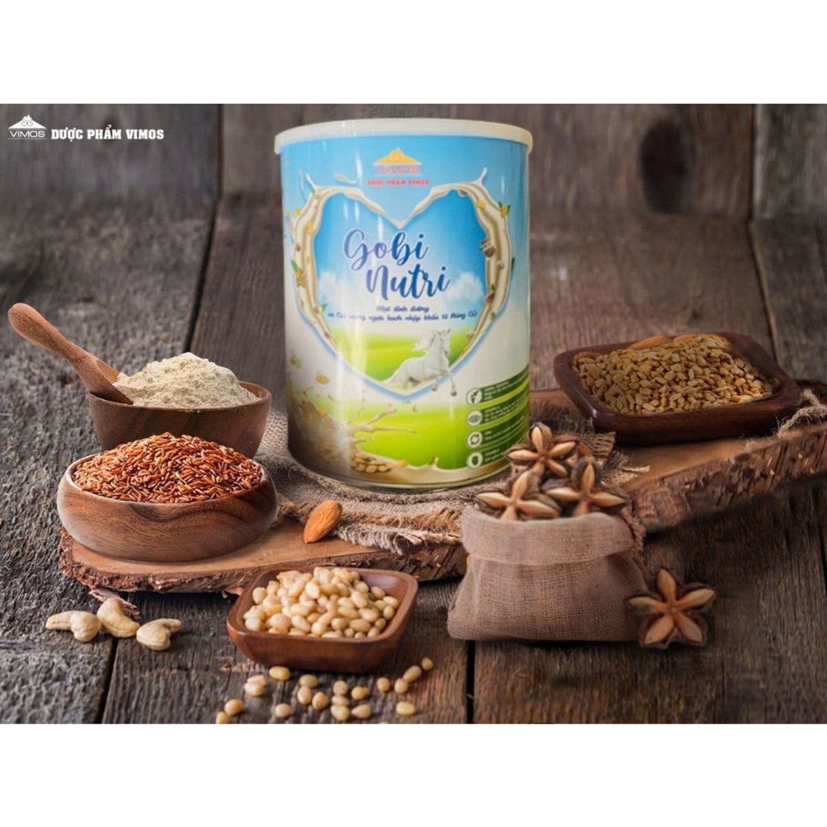 Ngũ cốc dinh dưỡng GOBI NUTRI kết hợp 11 loại hạt cao cấp và cao xương ngựa bạch Mông Cổ 350g Ngũ cốc dinh dưỡng GOBI NUTRI kết hợp 11 loại hạt cao cấp và cao xương ngựa bạch Mông Cổ 350g