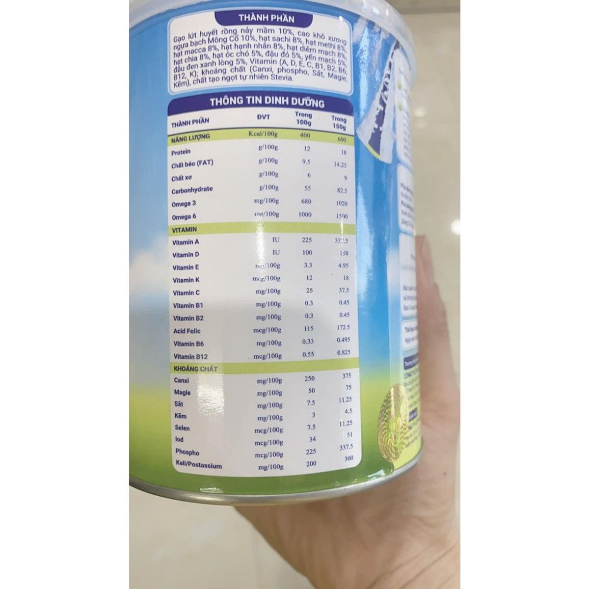 Ngũ cốc dinh dưỡng GOBI NUTRI kết hợp 11 loại hạt cao cấp và cao xương ngựa bạch Mông Cổ 350g Ngũ cốc dinh dưỡng GOBI NUTRI kết hợp 11 loại hạt cao cấp và cao xương ngựa bạch Mông Cổ 350g