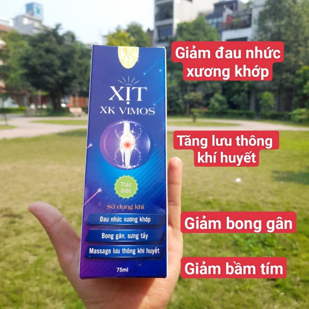 Combo 2 chai Xịt giảm đau xương khớp VIMOS giúp giảm đau nhức mỏi cơ xương tăng cường lưu thông khí huyết lọ xịt 75ml Combo 2 chai Xịt giảm đau xương khớp VIMOS giúp giảm đau nhức mỏi cơ xương tăng cường lưu thông khí huyết lọ xịt 75ml