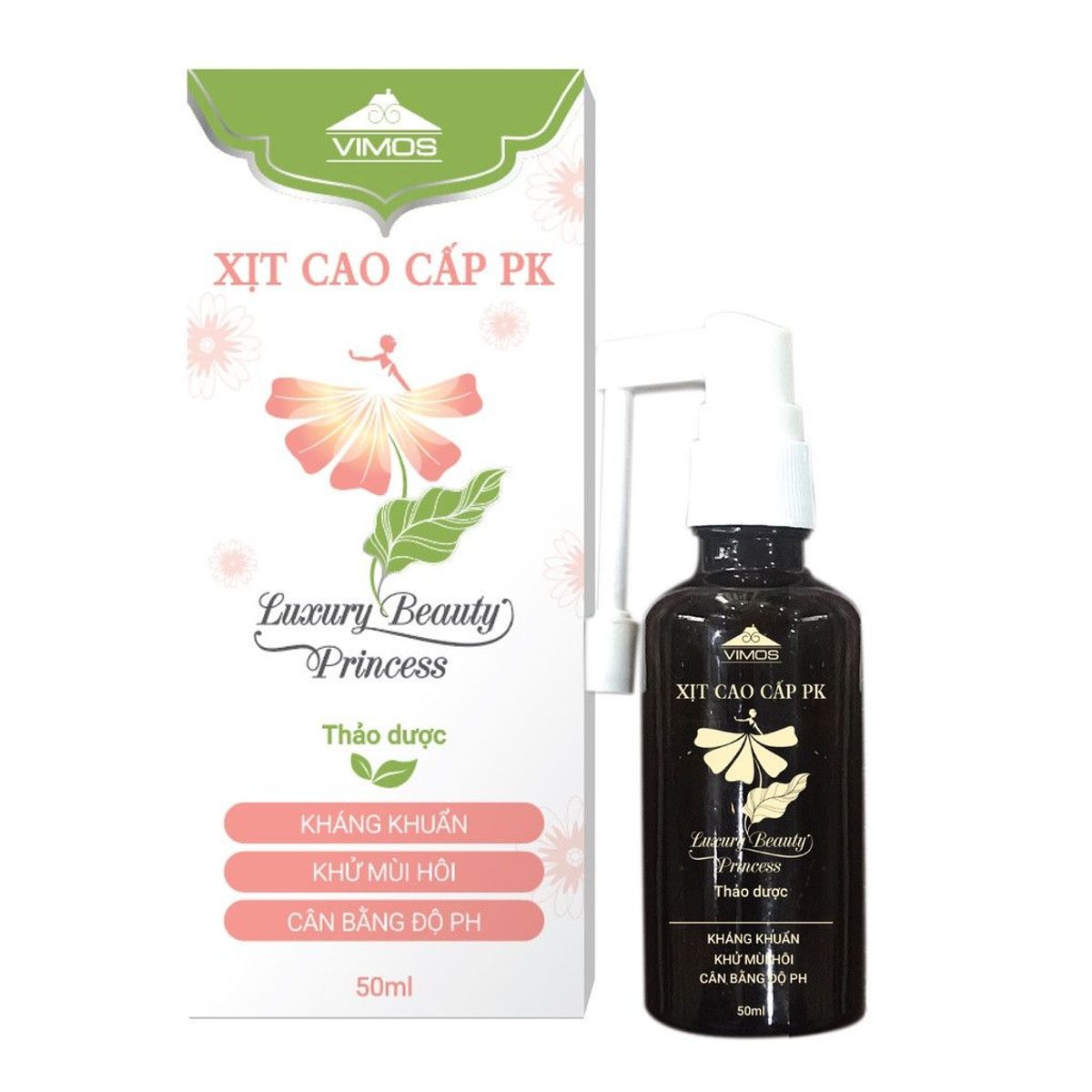 Combo 2 chai Xịt phụ khoa cao cấp Vimos Luxury Beauty Princess giúp khử nấm ngứa, khí hư, mùi hôi 50ml Combo 2 chai Xịt phụ khoa cao cấp Vimos Luxury Beauty Princess giúp khử nấm ngứa, khí hư, mùi hôi 50ml