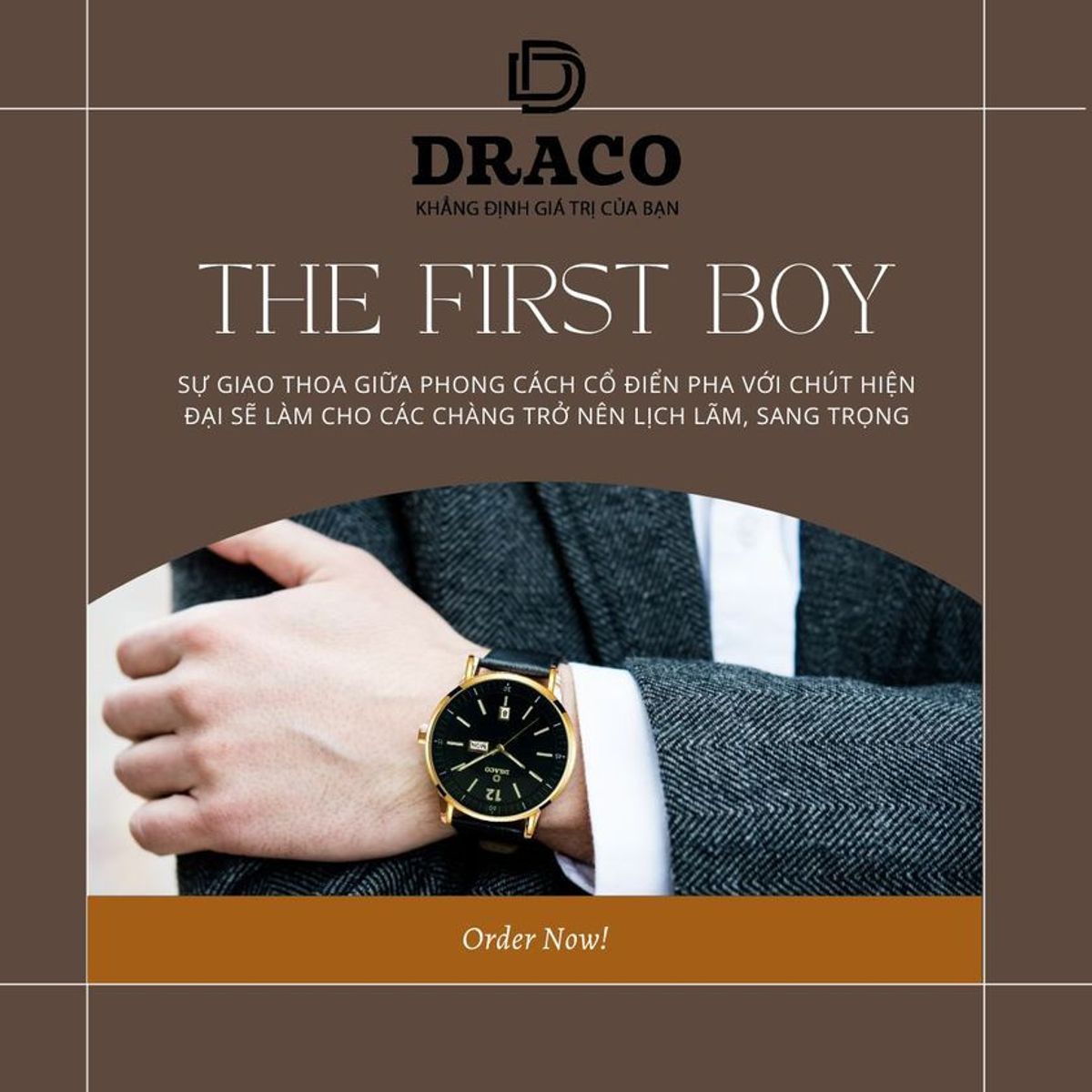 Đồng Hồ Nam - Thương Hiệu DRACO D21-ST01 Đồng Hồ Nam - Thương Hiệu DRACO D21-ST01