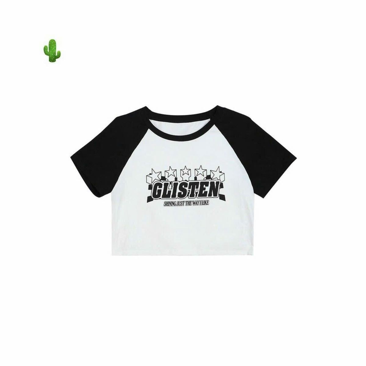 ÁO THUN NỮ CROPTOP CỔ TRÒN TAY NGẮN GLISTEN 5 SAO - AUSA HOUSE ÁO THUN NỮ CROPTOP CỔ TRÒN TAY NGẮN GLISTEN 5 SAO - AUSA HOUSE