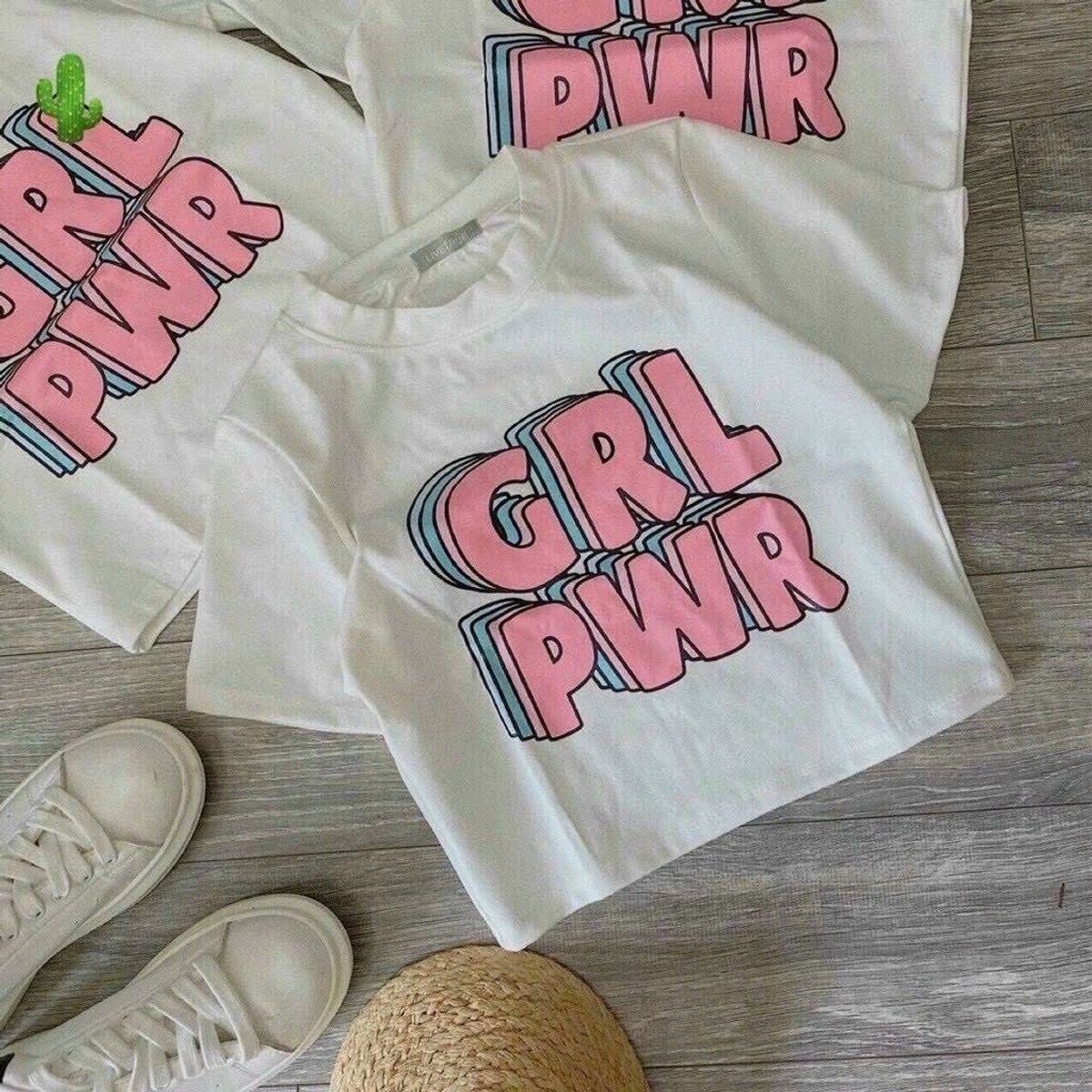 ÁO THUN NỮ CROPTOP CỔ TRÒN TAY NGẮN GRL PWR - AUSA HOUSE ÁO THUN NỮ CROPTOP CỔ TRÒN TAY NGẮN GRL PWR - AUSA HOUSE
