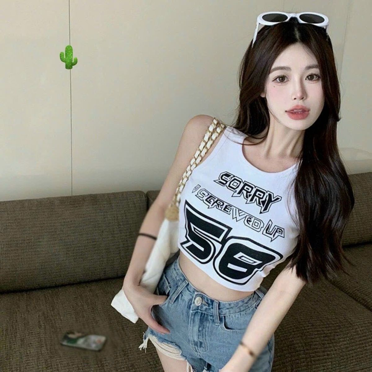 ÁO THUN CROPTOP BA LỖ SORRY 58 - AUSA HOUSE ÁO THUN CROPTOP BA LỖ SORRY 58 - AUSA HOUSE
