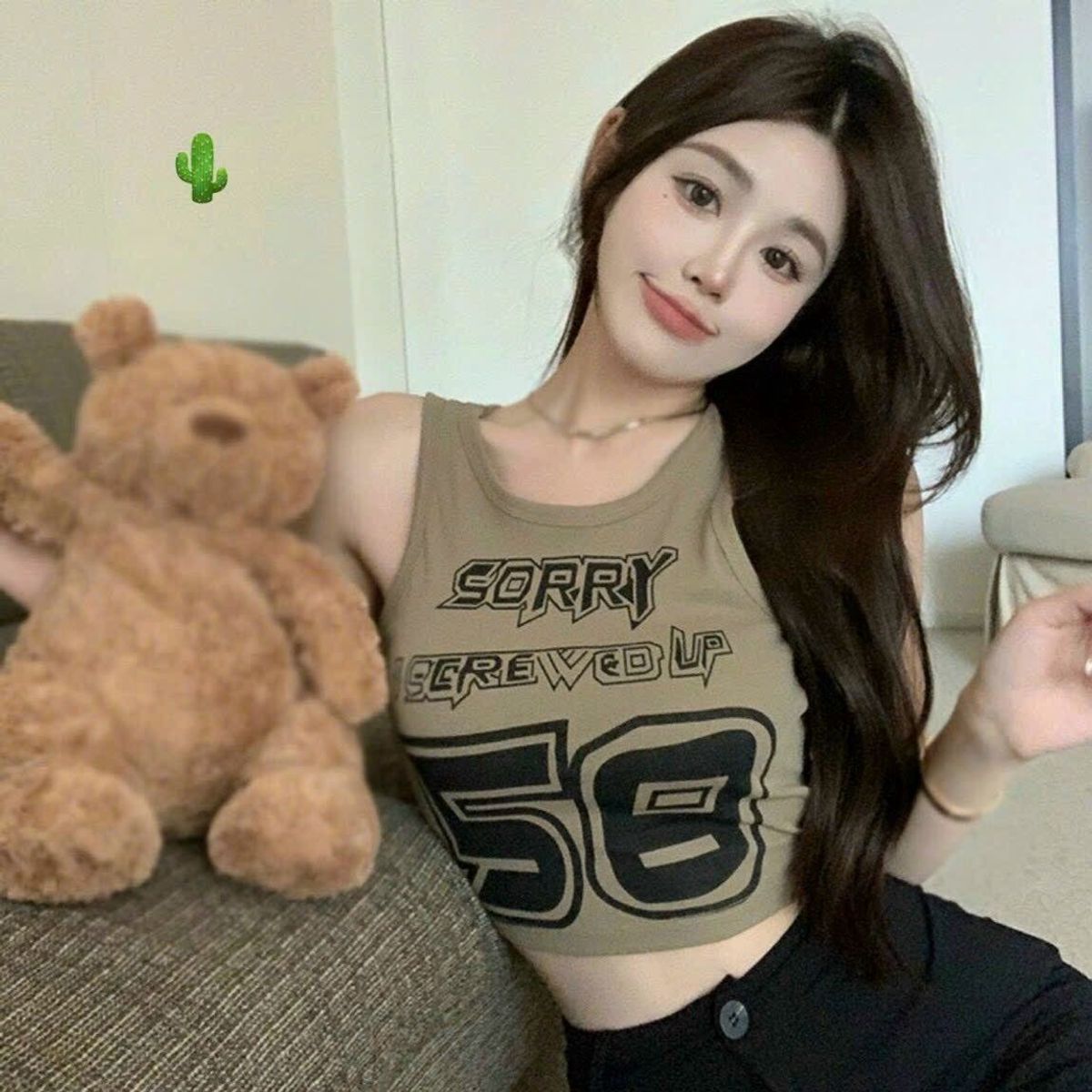 ÁO THUN CROPTOP BA LỖ SORRY 58 - AUSA HOUSE ÁO THUN CROPTOP BA LỖ SORRY 58 - AUSA HOUSE
