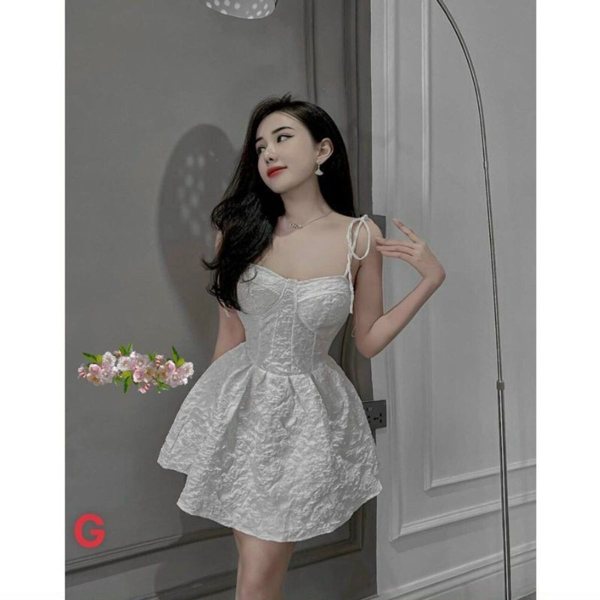 ĐẦM NỮ VẢI GẤM 2 DÂY CỘT XÒE CÓ MÚT NGỰC - AUSA HOUSE ĐẦM NỮ VẢI GẤM 2 DÂY CỘT XÒE CÓ MÚT NGỰC - AUSA HOUSE