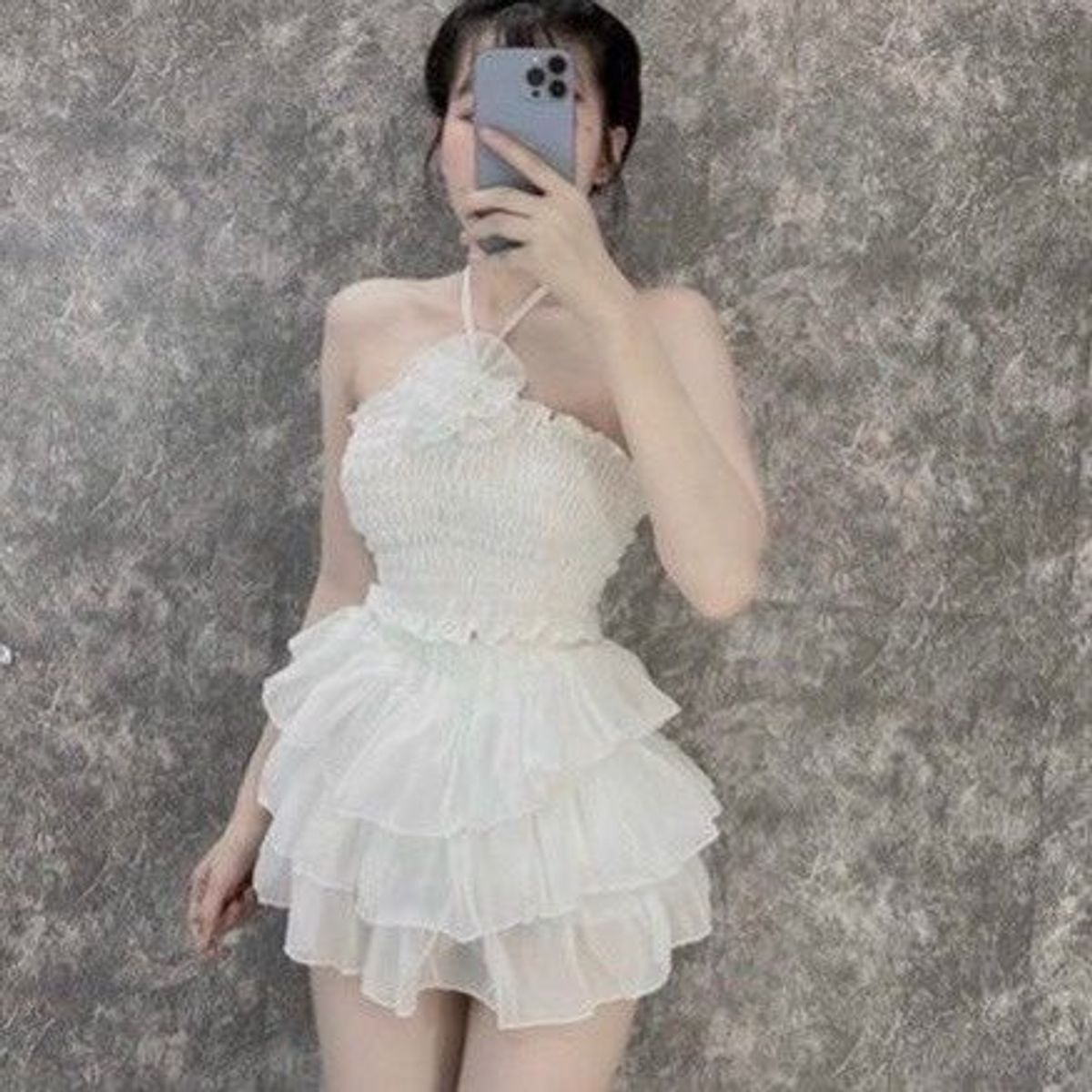 ĐẦM NỮ BÈO NHÚM ĐA TẦNG VOAN CHIFFON ĐÍNH HOA - AUSA HOUSE ĐẦM NỮ BÈO NHÚM ĐA TẦNG VOAN CHIFFON ĐÍNH HOA - AUSA HOUSE