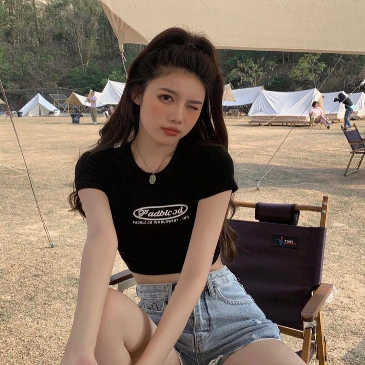 ÁO THUN NỮ CROPTOP CỔ TRÒN TAY NGẮN PADBLOOD - AUSA HOUSE ÁO THUN NỮ CROPTOP CỔ TRÒN TAY NGẮN PADBLOOD - AUSA HOUSE