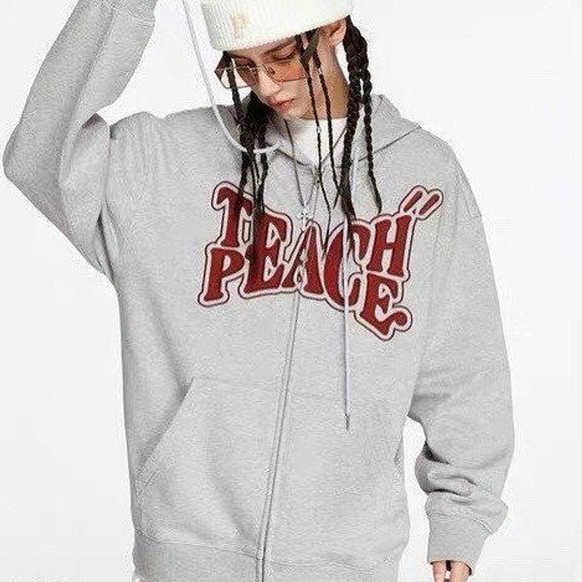 ÁO KHOÁC HOODIE ZIPPER NỈ NAM NỮ UNISEX TEACH PEACE - AUSA HOUSE ÁO KHOÁC HOODIE ZIPPER NỈ NAM NỮ UNISEX TEACH PEACE - AUSA HOUSE