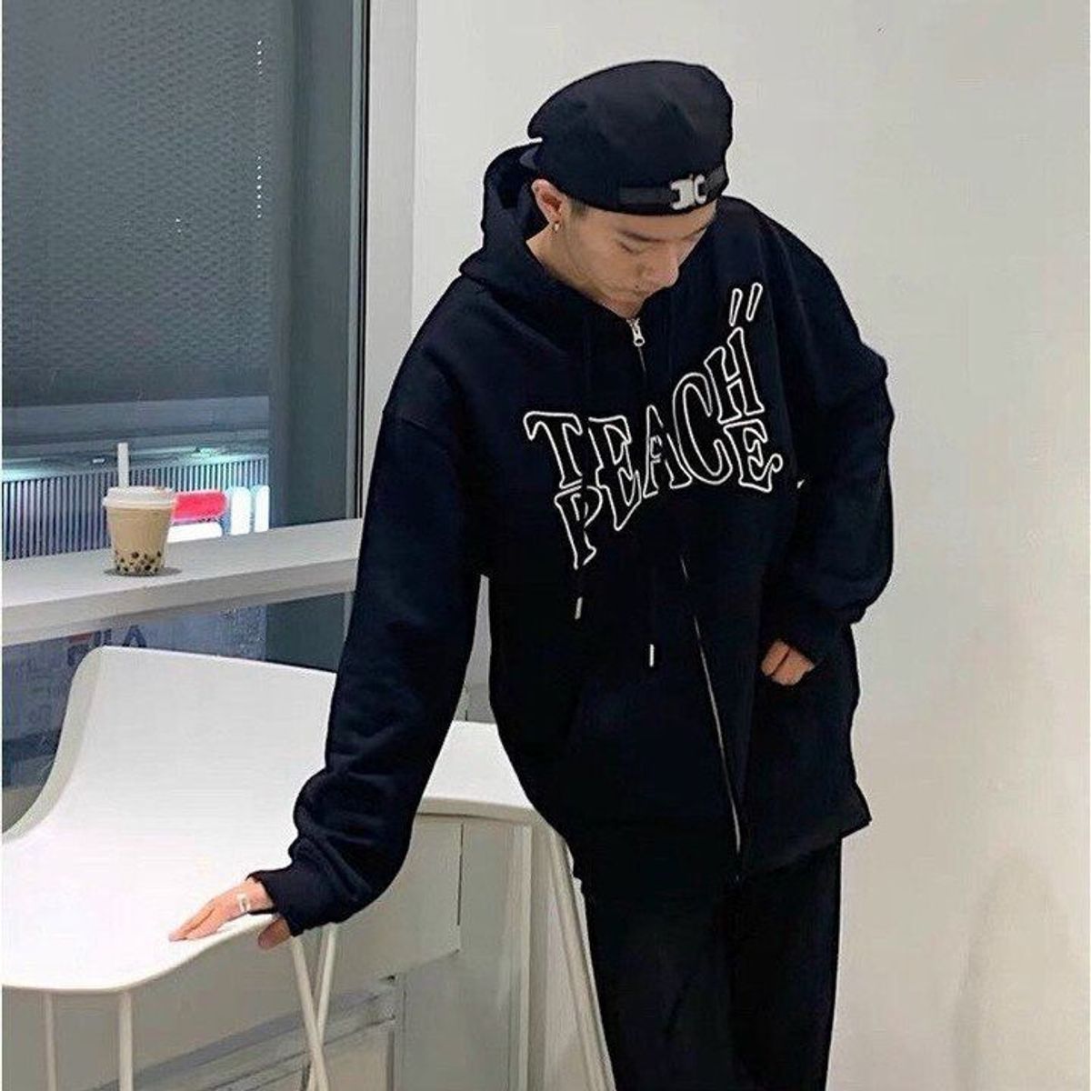 ÁO KHOÁC HOODIE ZIPPER NỈ NAM NỮ UNISEX TEACH PEACE - AUSA HOUSE ÁO KHOÁC HOODIE ZIPPER NỈ NAM NỮ UNISEX TEACH PEACE - AUSA HOUSE