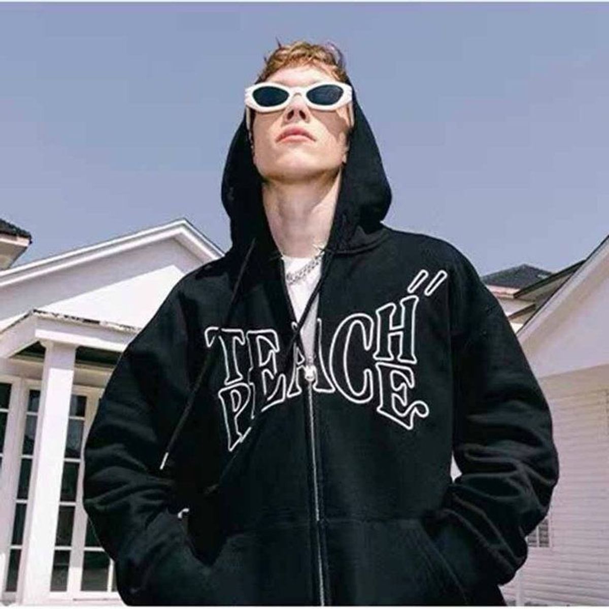 ÁO KHOÁC HOODIE ZIPPER NỈ NAM NỮ UNISEX TEACH PEACE - AUSA HOUSE ÁO KHOÁC HOODIE ZIPPER NỈ NAM NỮ UNISEX TEACH PEACE - AUSA HOUSE