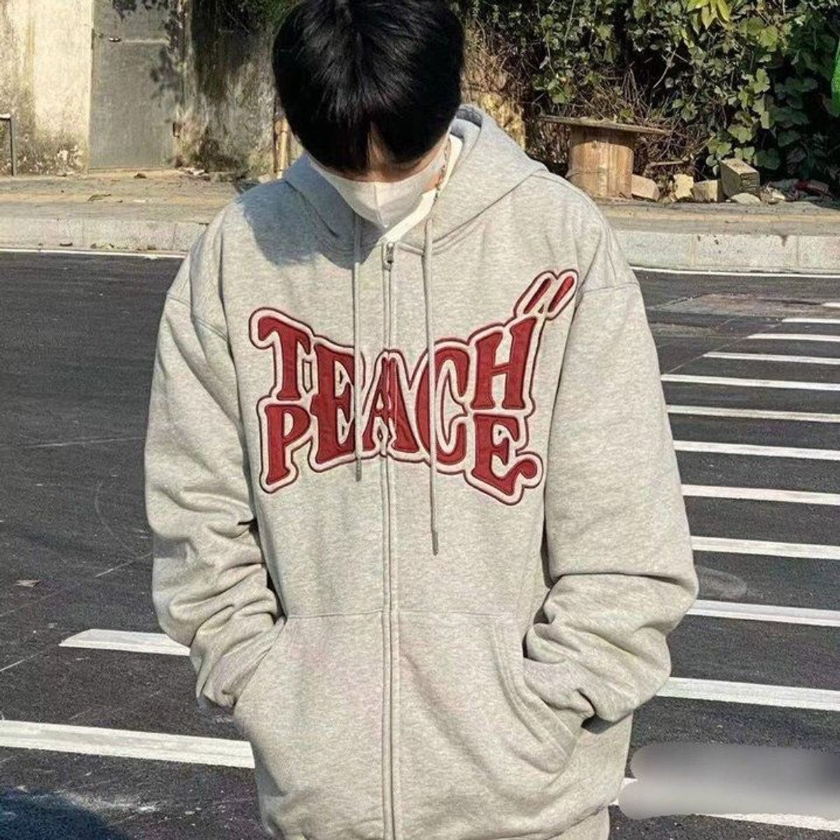 ÁO KHOÁC HOODIE ZIPPER NỈ NAM NỮ UNISEX TEACH PEACE - AUSA HOUSE ÁO KHOÁC HOODIE ZIPPER NỈ NAM NỮ UNISEX TEACH PEACE - AUSA HOUSE