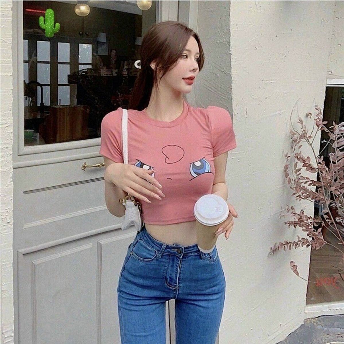 ÁO THUN NỮ CROPTOP CỔ TRÒN TAY NGẮN POKEMON- AUSA HOUSE ÁO THUN NỮ CROPTOP CỔ TRÒN TAY NGẮN POKEMON- AUSA HOUSE