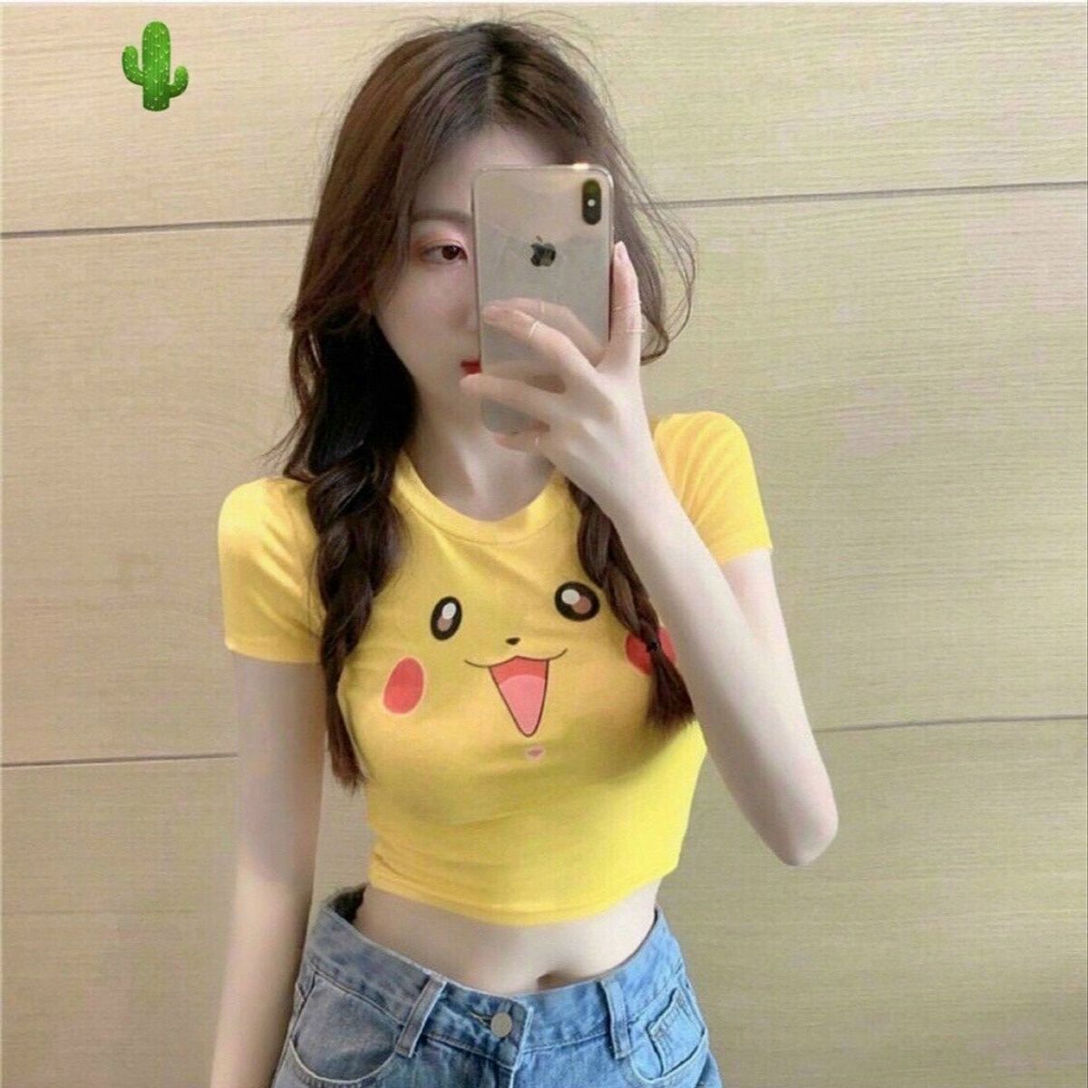 ÁO THUN NỮ CROPTOP CỔ TRÒN TAY NGẮN POKEMON- AUSA HOUSE ÁO THUN NỮ CROPTOP CỔ TRÒN TAY NGẮN POKEMON- AUSA HOUSE