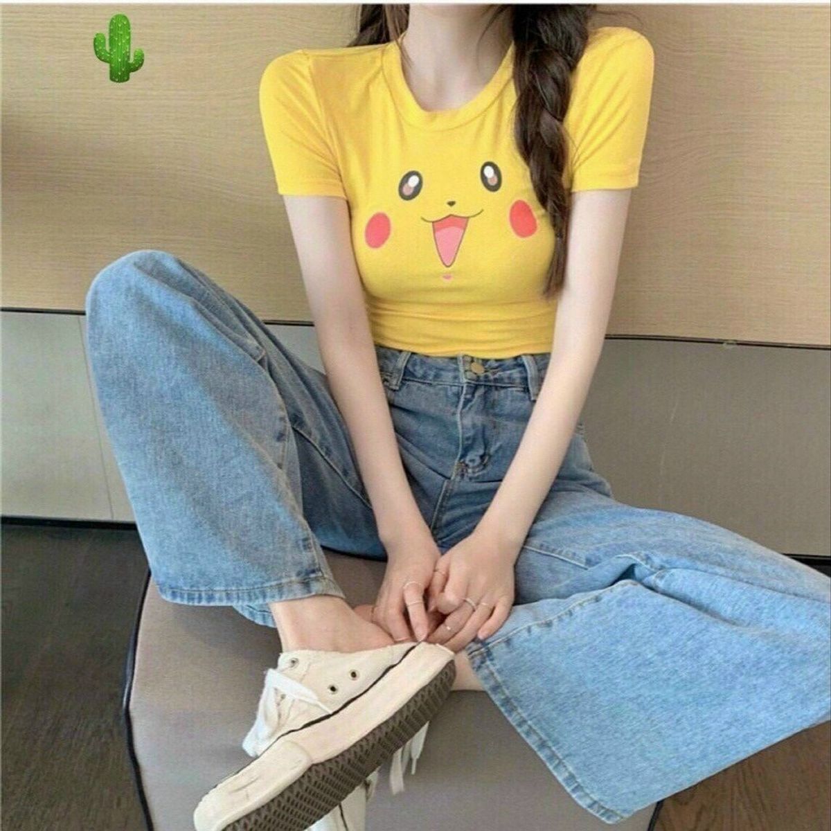 ÁO THUN NỮ CROPTOP CỔ TRÒN TAY NGẮN POKEMON- AUSA HOUSE ÁO THUN NỮ CROPTOP CỔ TRÒN TAY NGẮN POKEMON- AUSA HOUSE
