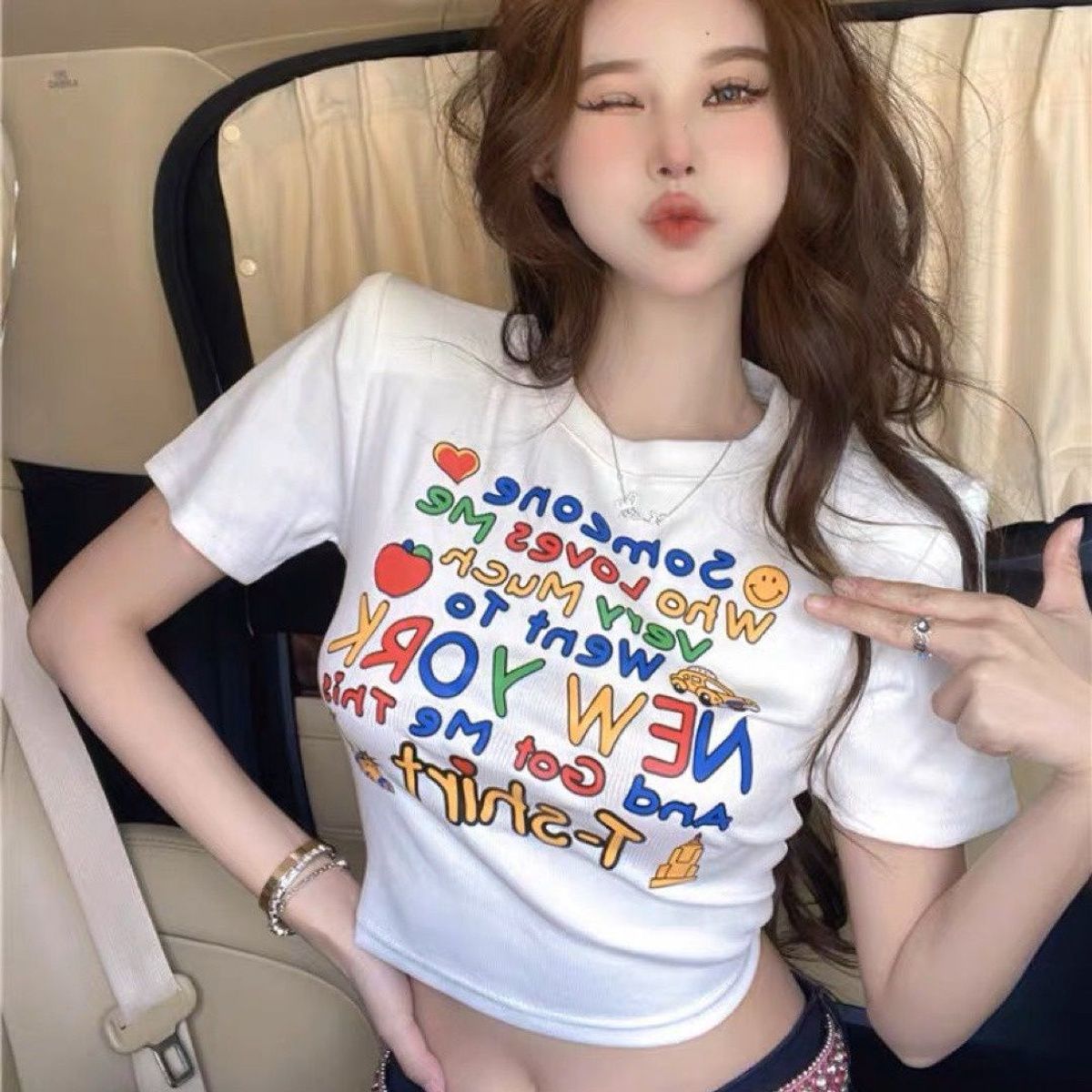 ÁO THUN NỮ CROPTOP CỔ TRÒN TAY NGẮN MÀU SẮC SINH ĐỘNG NEW YORK - AUSA HOUSE ÁO THUN NỮ CROPTOP CỔ TRÒN TAY NGẮN MÀU SẮC SINH ĐỘNG NEW YORK - AUSA HOUSE