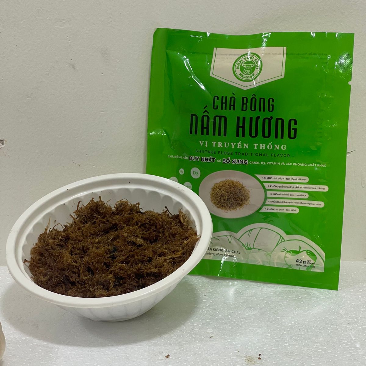 Chà Bông Nấm Chay Vị Truyền Thống 43g - Nấm Tươi Cười Chà Bông Nấm Chay Vị Truyền Thống 43g - Nấm Tươi Cười