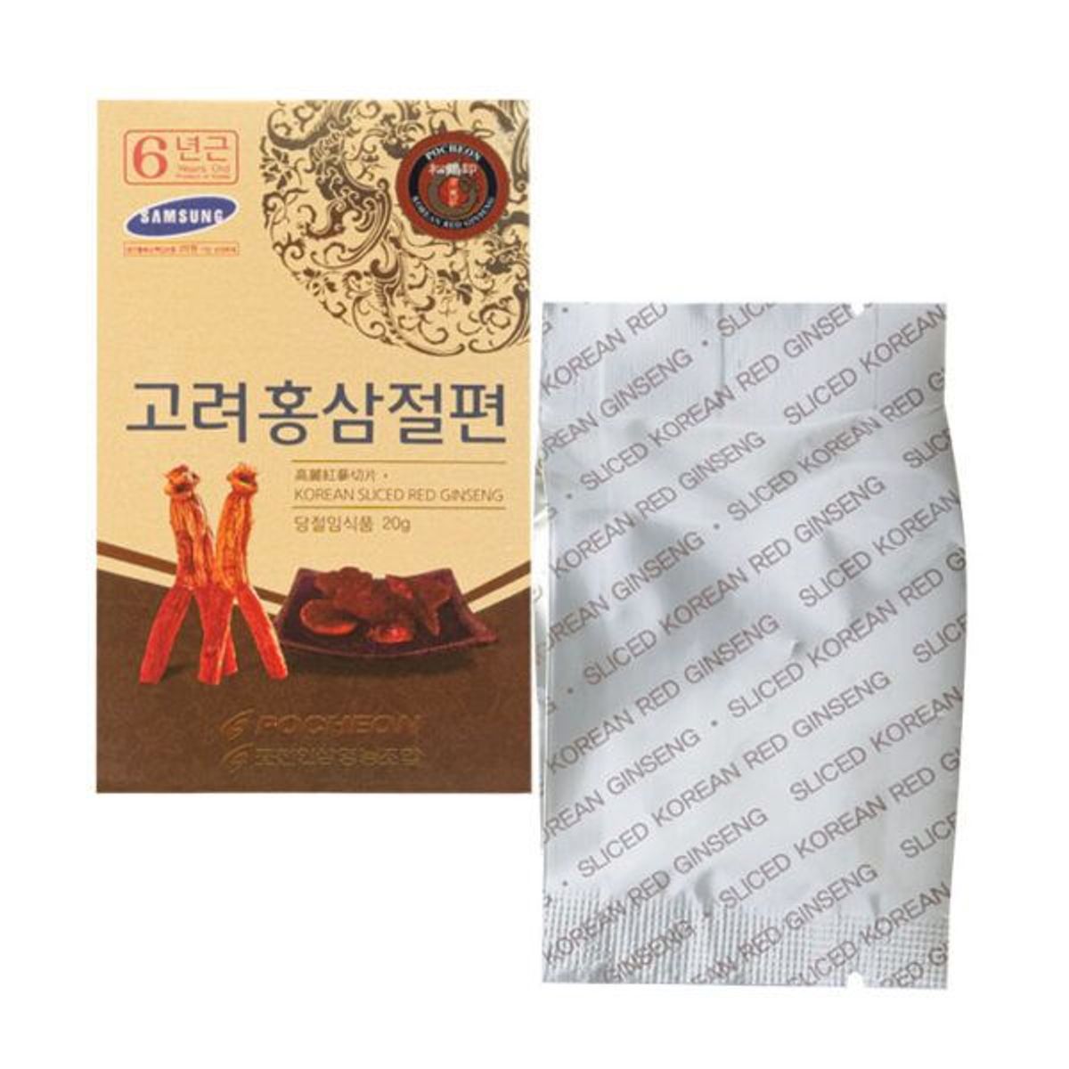 Hồng sâm thái lát tẩm mật ong POCHEON Sliced hộp 200g Hồng sâm thái lát tẩm mật ong POCHEON Sliced hộp 200g