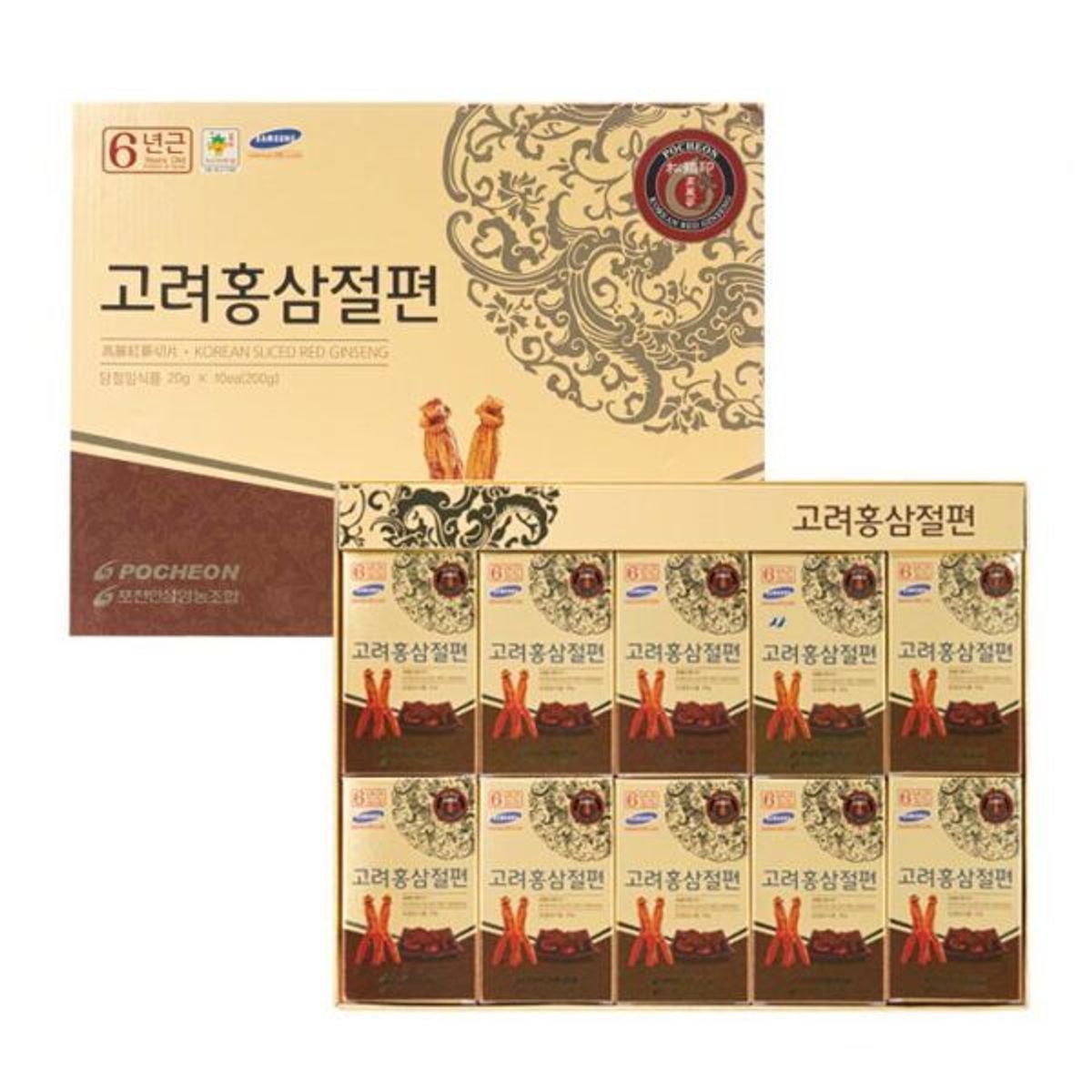 Hồng sâm thái lát tẩm mật ong POCHEON Sliced hộp 200g Hồng sâm thái lát tẩm mật ong POCHEON Sliced hộp 200g