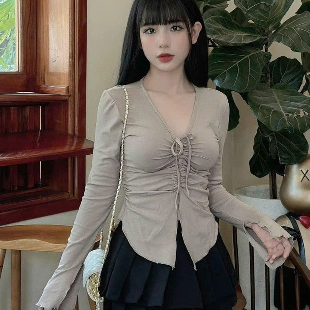ÁO KIỂU RÚT DÂY TAY DÀI THUN GÂN TĂM LẠNH LP39384 - LÊ PHƯƠNG BOUTIQUE ÁO KIỂU RÚT DÂY TAY DÀI THUN GÂN TĂM LẠNH LP39384 - LÊ PHƯƠNG BOUTIQUE