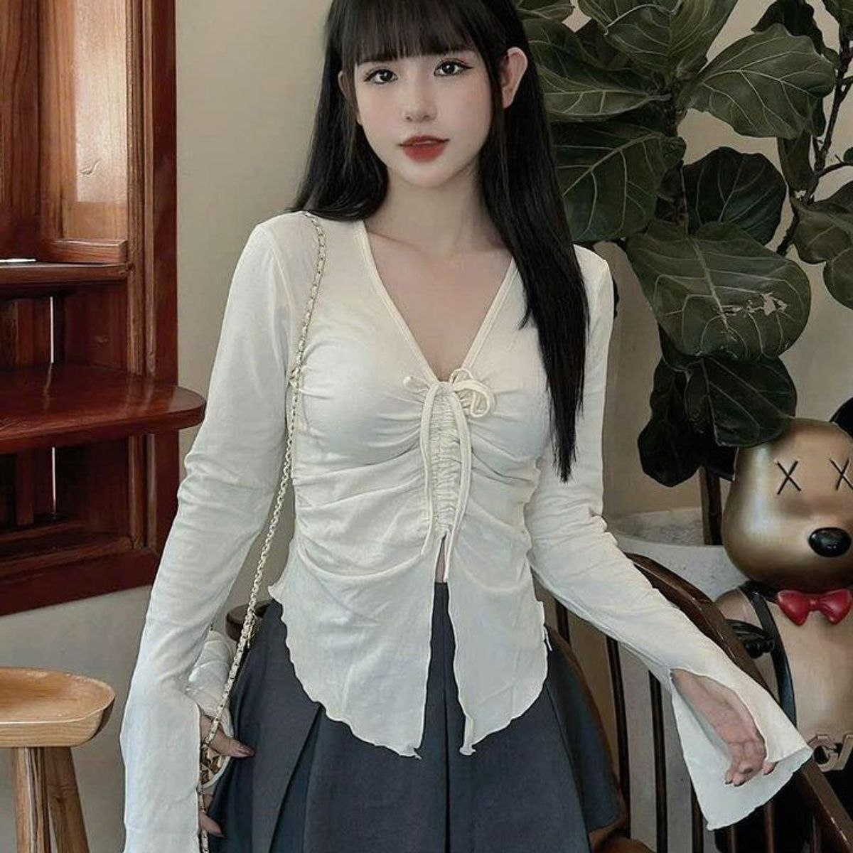 ÁO KIỂU RÚT DÂY TAY DÀI THUN GÂN TĂM LẠNH LP39384 - LÊ PHƯƠNG BOUTIQUE ÁO KIỂU RÚT DÂY TAY DÀI THUN GÂN TĂM LẠNH LP39384 - LÊ PHƯƠNG BOUTIQUE