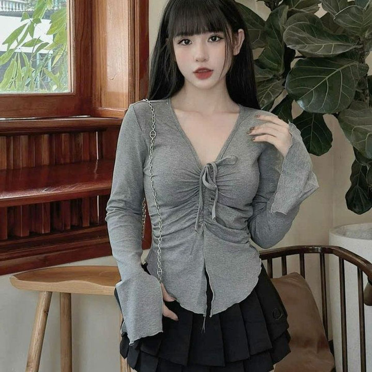 ÁO KIỂU RÚT DÂY TAY DÀI THUN GÂN TĂM LẠNH LP39384 - LÊ PHƯƠNG BOUTIQUE ÁO KIỂU RÚT DÂY TAY DÀI THUN GÂN TĂM LẠNH LP39384 - LÊ PHƯƠNG BOUTIQUE