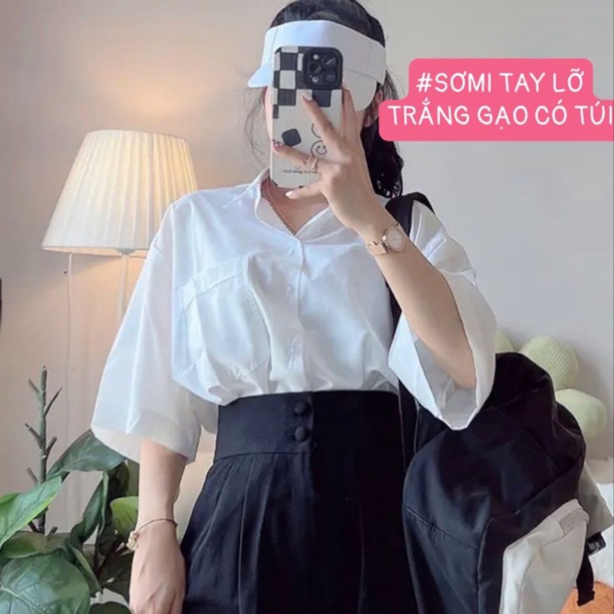 SƠMI HỌC SINH TAY LỠ CÓ TÚI HÀNG CAO CẤP - LÊ PHƯƠNG BOUTIQUE SƠMI HỌC SINH TAY LỠ CÓ TÚI HÀNG CAO CẤP - LÊ PHƯƠNG BOUTIQUE