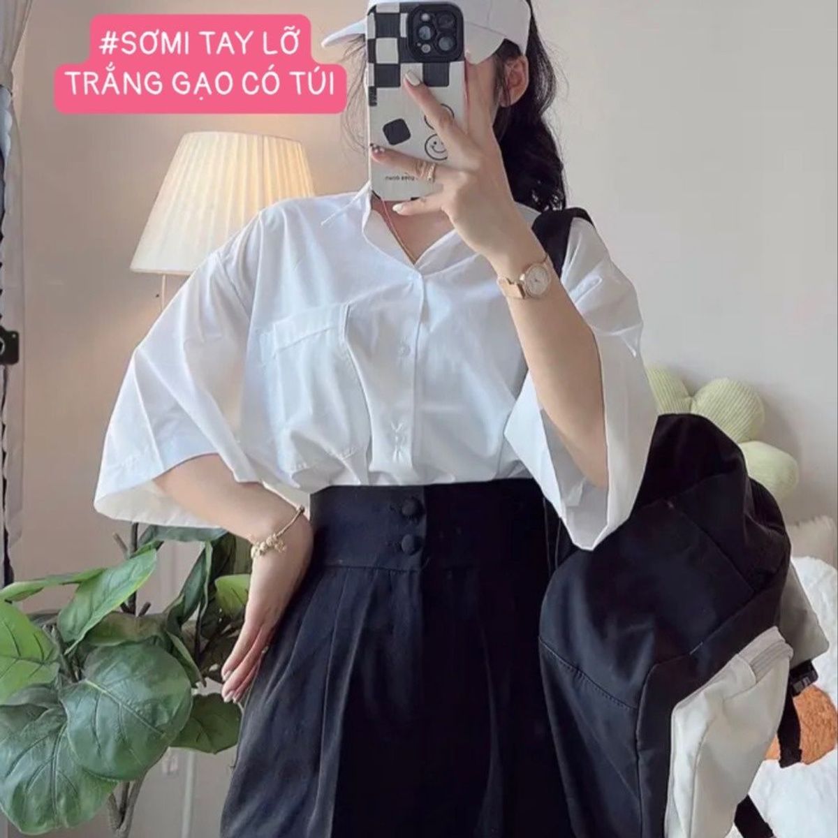 SƠMI HỌC SINH TAY LỠ CÓ TÚI HÀNG CAO CẤP - LÊ PHƯƠNG BOUTIQUE SƠMI HỌC SINH TAY LỠ CÓ TÚI HÀNG CAO CẤP - LÊ PHƯƠNG BOUTIQUE