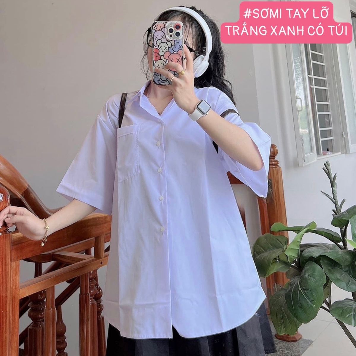 SƠMI HỌC SINH TAY LỠ CÓ TÚI HÀNG CAO CẤP - LÊ PHƯƠNG BOUTIQUE SƠMI HỌC SINH TAY LỠ CÓ TÚI HÀNG CAO CẤP - LÊ PHƯƠNG BOUTIQUE