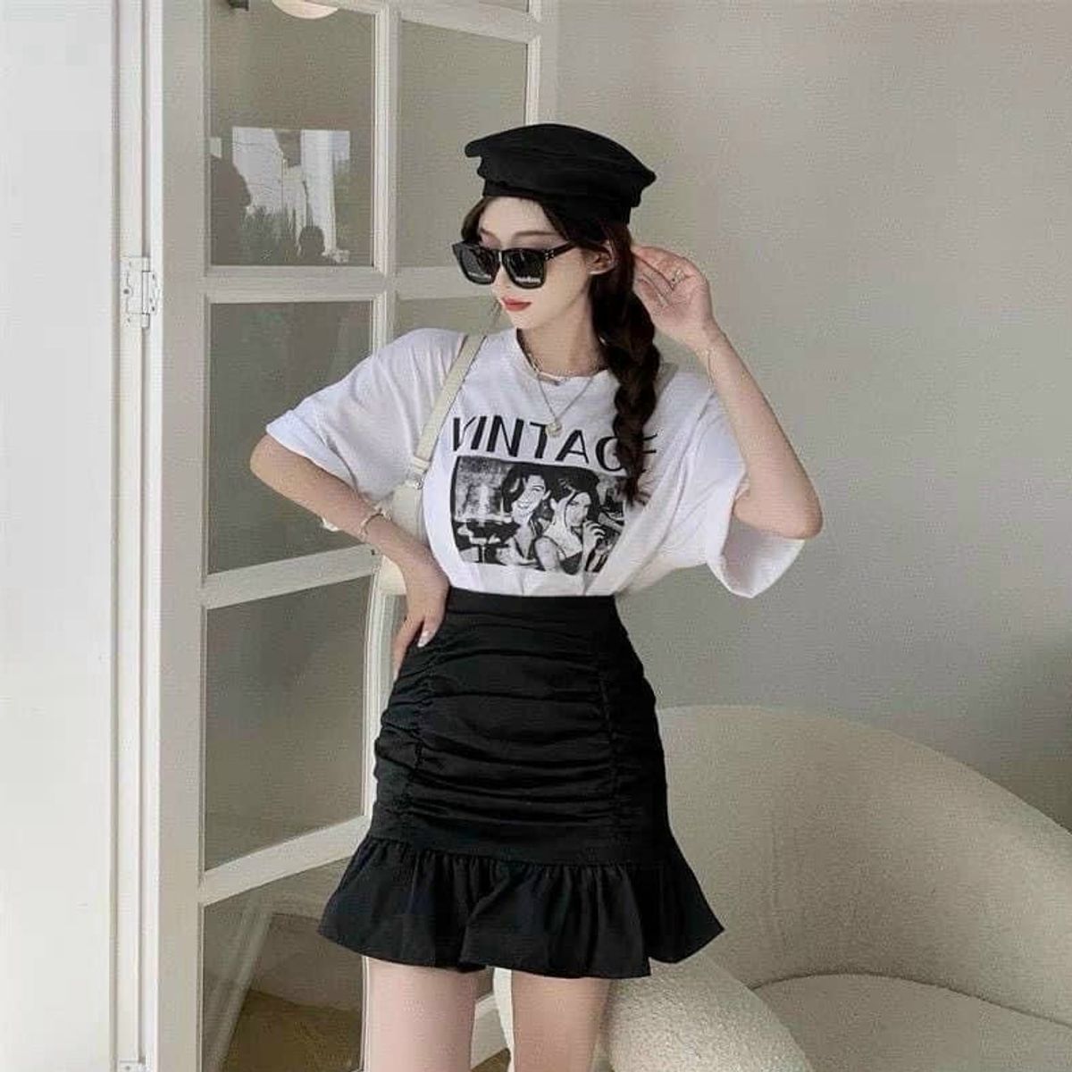 CHÂN VÁY NHÚN ĐUÔI CÁ CẠP CAO - LÊ PHƯƠNG BOUTIQUE CHÂN VÁY NHÚN ĐUÔI CÁ CẠP CAO - LÊ PHƯƠNG BOUTIQUE