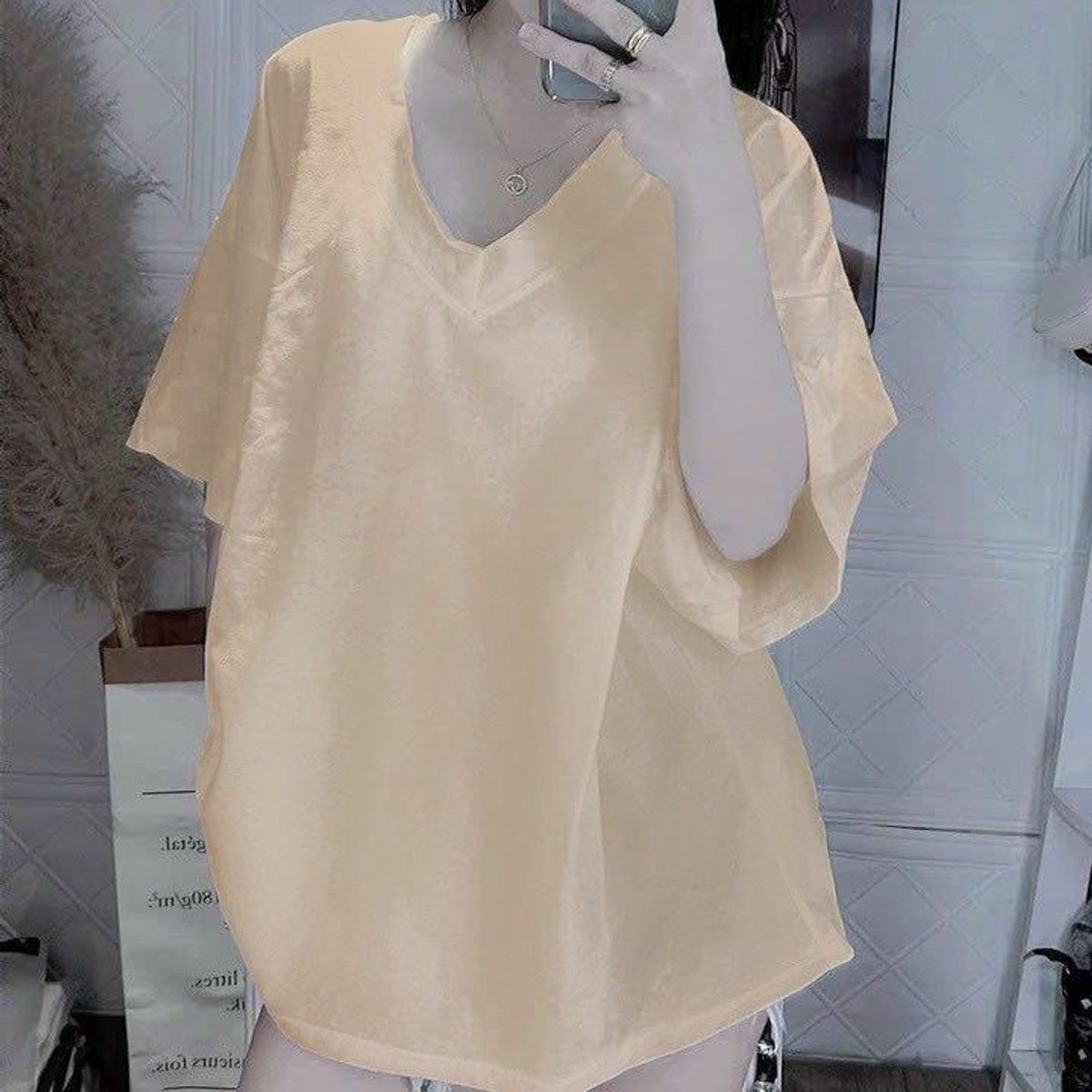 ÁO THUN CỔ TIM FORM RỘNG CHẤT COTTON KHÔ 3158 CHUẨN - LÊ PHƯƠNG BOUTIQUE ÁO THUN CỔ TIM FORM RỘNG CHẤT COTTON KHÔ 3158 CHUẨN - LÊ PHƯƠNG BOUTIQUE