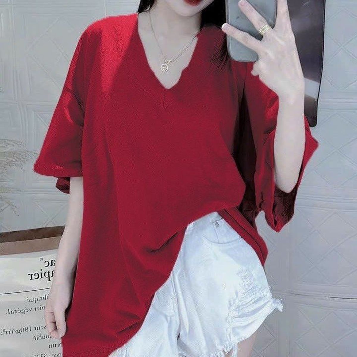 ÁO THUN CỔ TIM FORM RỘNG CHẤT COTTON KHÔ 3158 CHUẨN - LÊ PHƯƠNG BOUTIQUE ÁO THUN CỔ TIM FORM RỘNG CHẤT COTTON KHÔ 3158 CHUẨN - LÊ PHƯƠNG BOUTIQUE