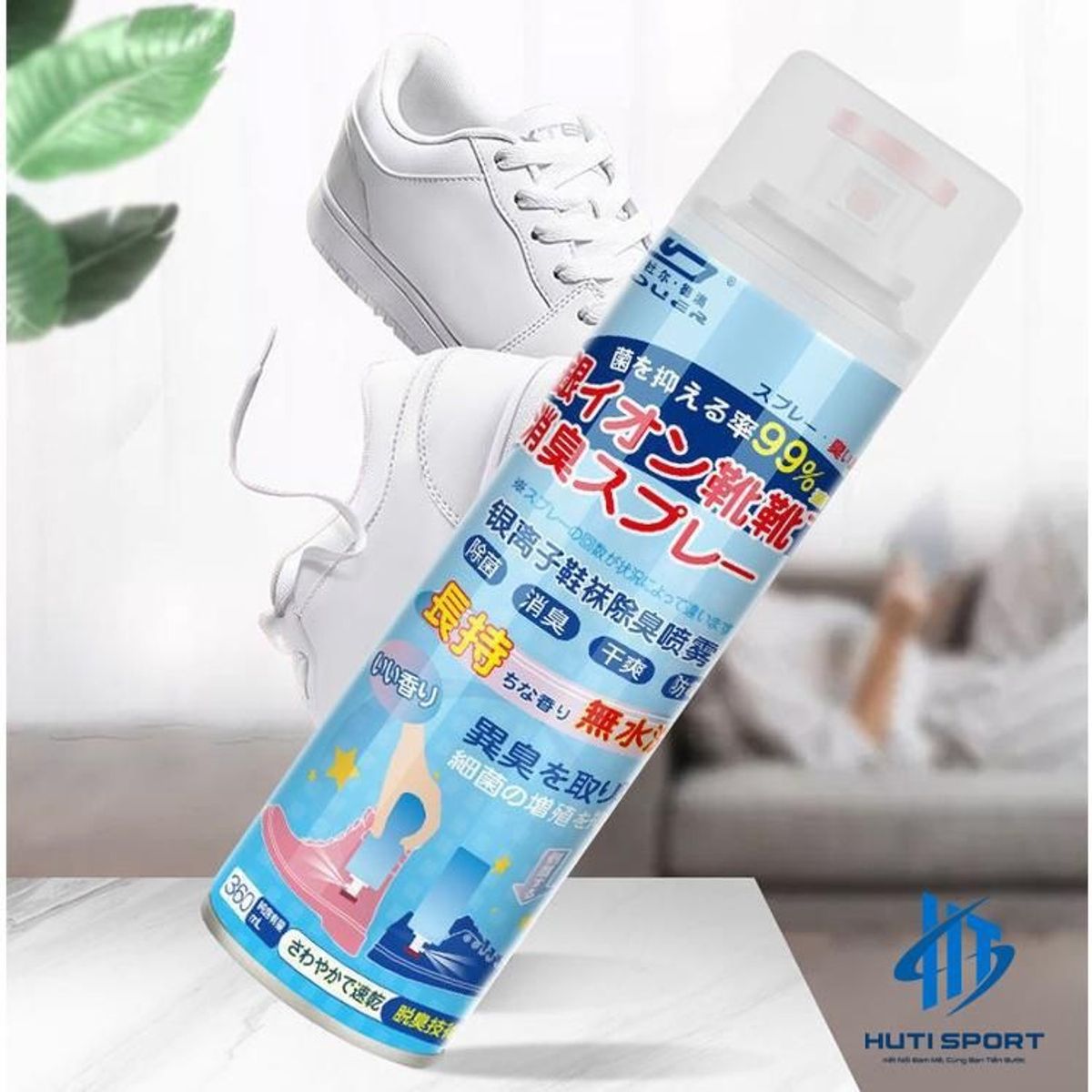Chai Xịt Khử Mùi Hôi Giày Dép Công Nghệ Bạc AG+, Ngăn Mồ Hôi, Chống Hôi Chân Diệt Vi Khuẩn, Nấm Mốc, Bụi Ẩm 260ml Chai Xịt Khử Mùi Hôi Giày Dép Công Nghệ Bạc AG+, Ngăn Mồ Hôi, Chống Hôi Chân Diệt Vi Khuẩn, Nấm Mốc, Bụi Ẩm 260ml