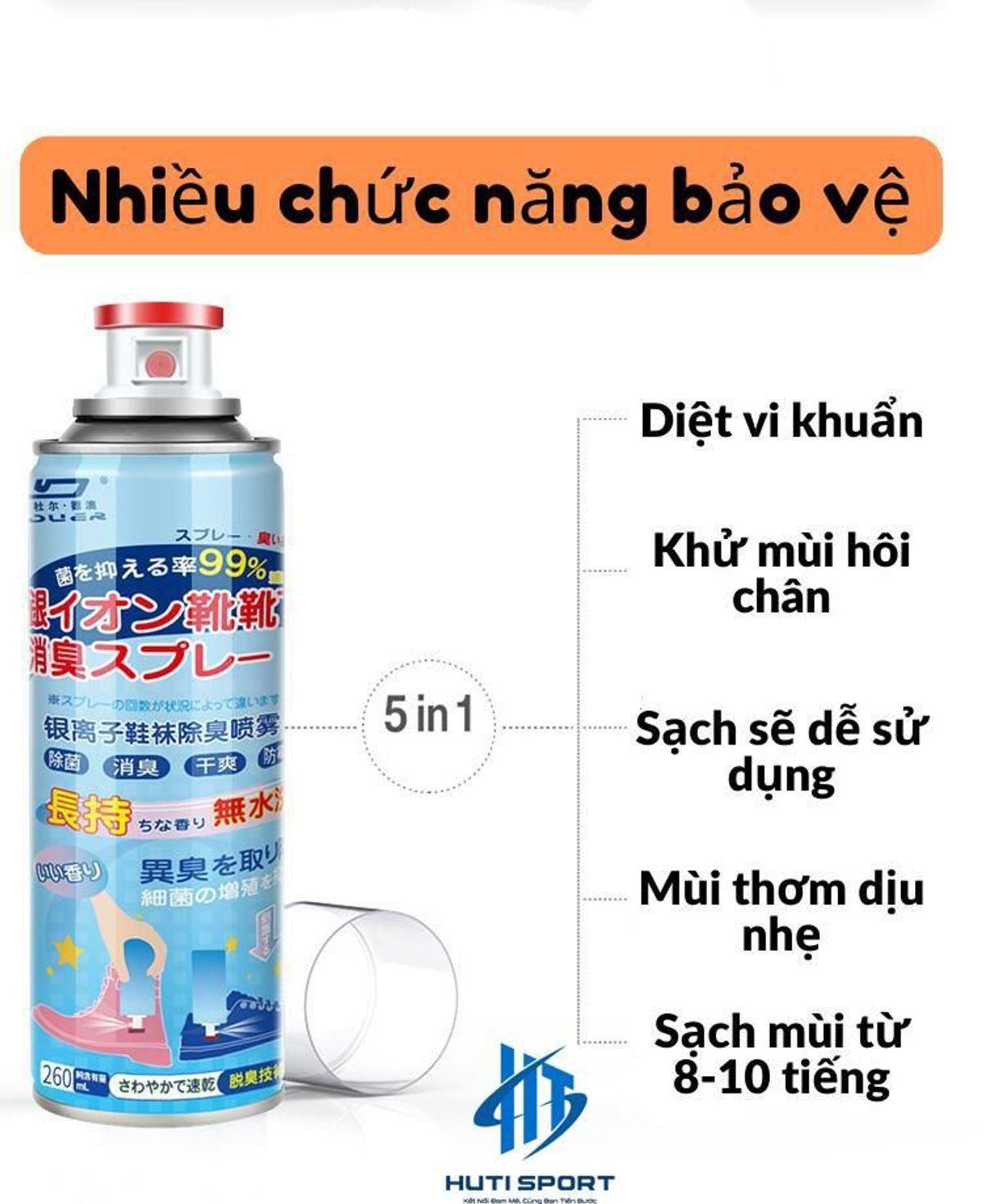 Chai Xịt Khử Mùi Hôi Giày Dép Công Nghệ Bạc AG+, Ngăn Mồ Hôi, Chống Hôi Chân Diệt Vi Khuẩn, Nấm Mốc, Bụi Ẩm 260ml Chai Xịt Khử Mùi Hôi Giày Dép Công Nghệ Bạc AG+, Ngăn Mồ Hôi, Chống Hôi Chân Diệt Vi Khuẩn, Nấm Mốc, Bụi Ẩm 260ml