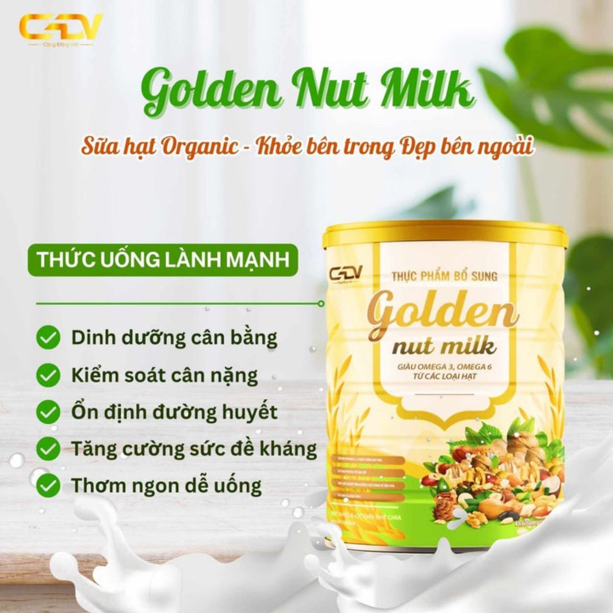 SỮA HẠT GOLDEN NUT MILK GIẢM CHOLESTEROL ,ĐƯỜNG HUYẾT,TỐT CHO TIM MẠCH TRÍ NÃO,TĂNG CƯỜNG ĐỀ KHÁNG - NANOFOD SỮA HẠT GOLDEN NUT MILK GIẢM CHOLESTEROL ,ĐƯỜNG HUYẾT,TỐT CHO TIM MẠCH TRÍ NÃO,TĂNG CƯỜNG ĐỀ KHÁNG - NANOFOD