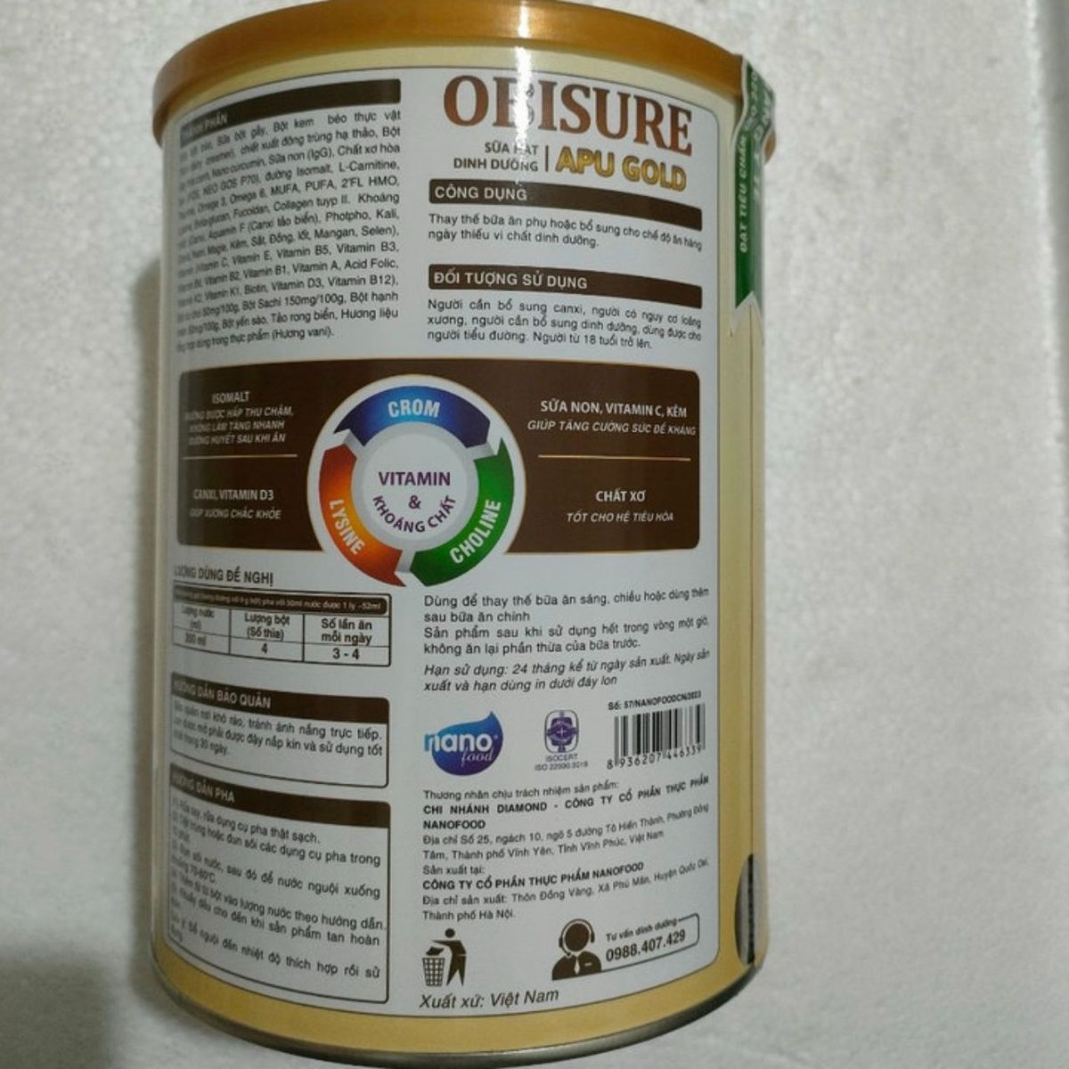 SỮA HẠT DINH DƯỠNG OBISURE APU GOLD BỔ XUNG DINH DƯỠNG ,NGỪA LOÃNG XƯƠNG,TỐT CHO TIÊU HÓA - NANO FOOD SỮA HẠT DINH DƯỠNG OBISURE APU GOLD BỔ XUNG DINH DƯỠNG ,NGỪA LOÃNG XƯƠNG,TỐT CHO TIÊU HÓA - NANO FOOD