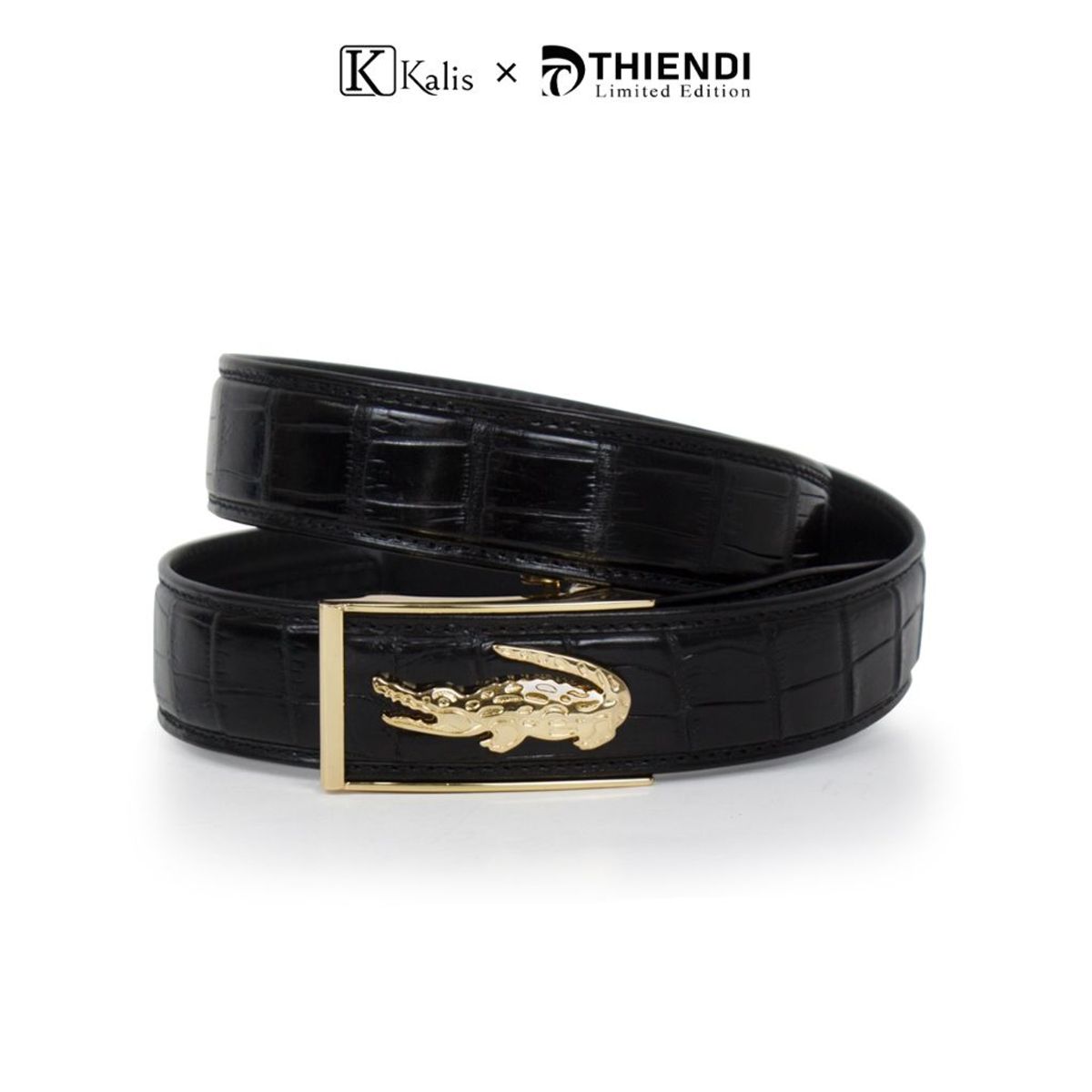 Thắt lưng cá sấu nam cao cấp hàng hiệu Kalis x Thiendi Dây nịt nịch thắt lưng nam da cá sấu thật full box có bảo hành Thắt lưng cá sấu nam cao cấp hàng hiệu Kalis x Thiendi Dây nịt nịch thắt lưng nam da cá sấu thật full box có bảo hành