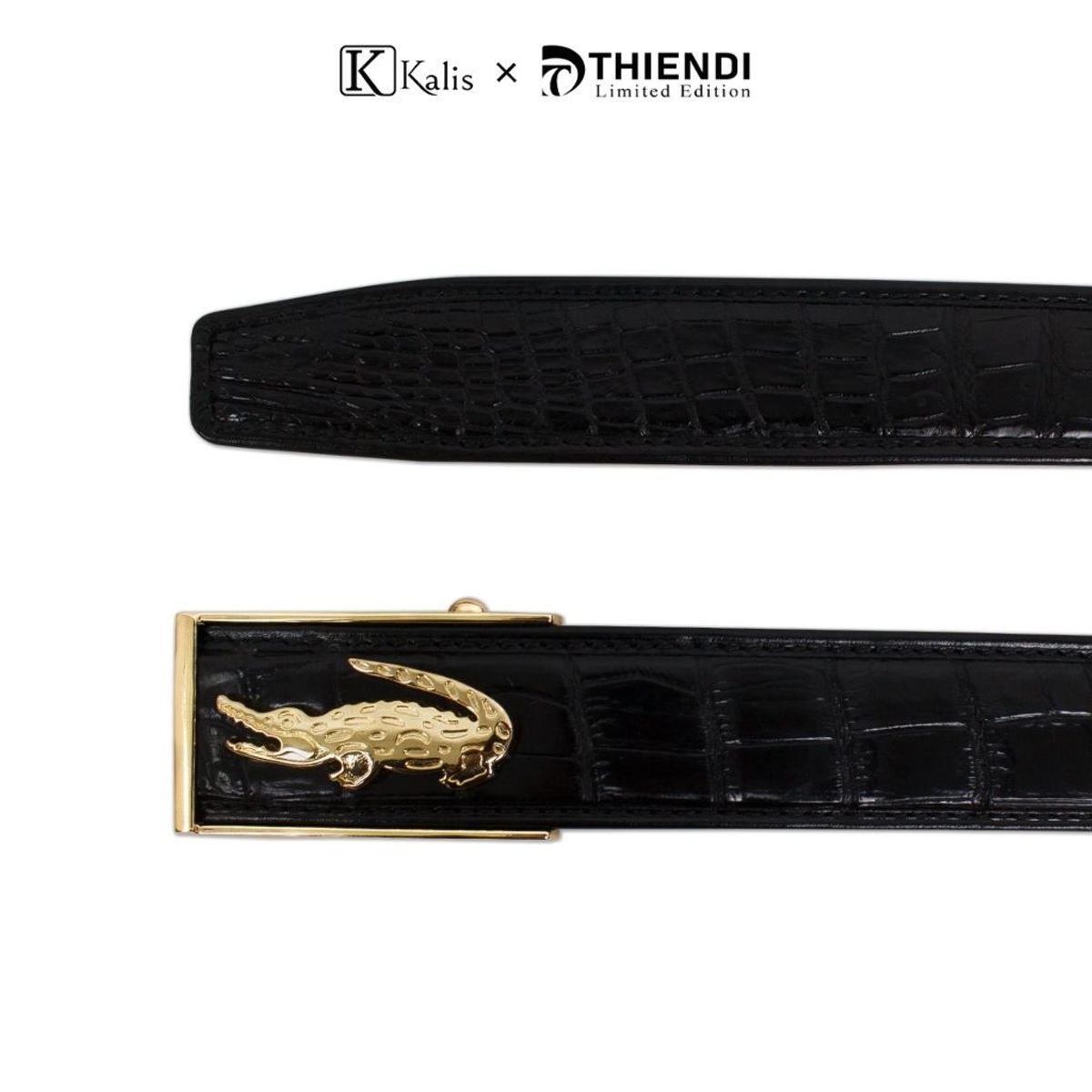 Thắt lưng cá sấu nam cao cấp hàng hiệu Kalis x Thiendi Dây nịt nịch thắt lưng nam da cá sấu thật full box có bảo hành Thắt lưng cá sấu nam cao cấp hàng hiệu Kalis x Thiendi Dây nịt nịch thắt lưng nam da cá sấu thật full box có bảo hành