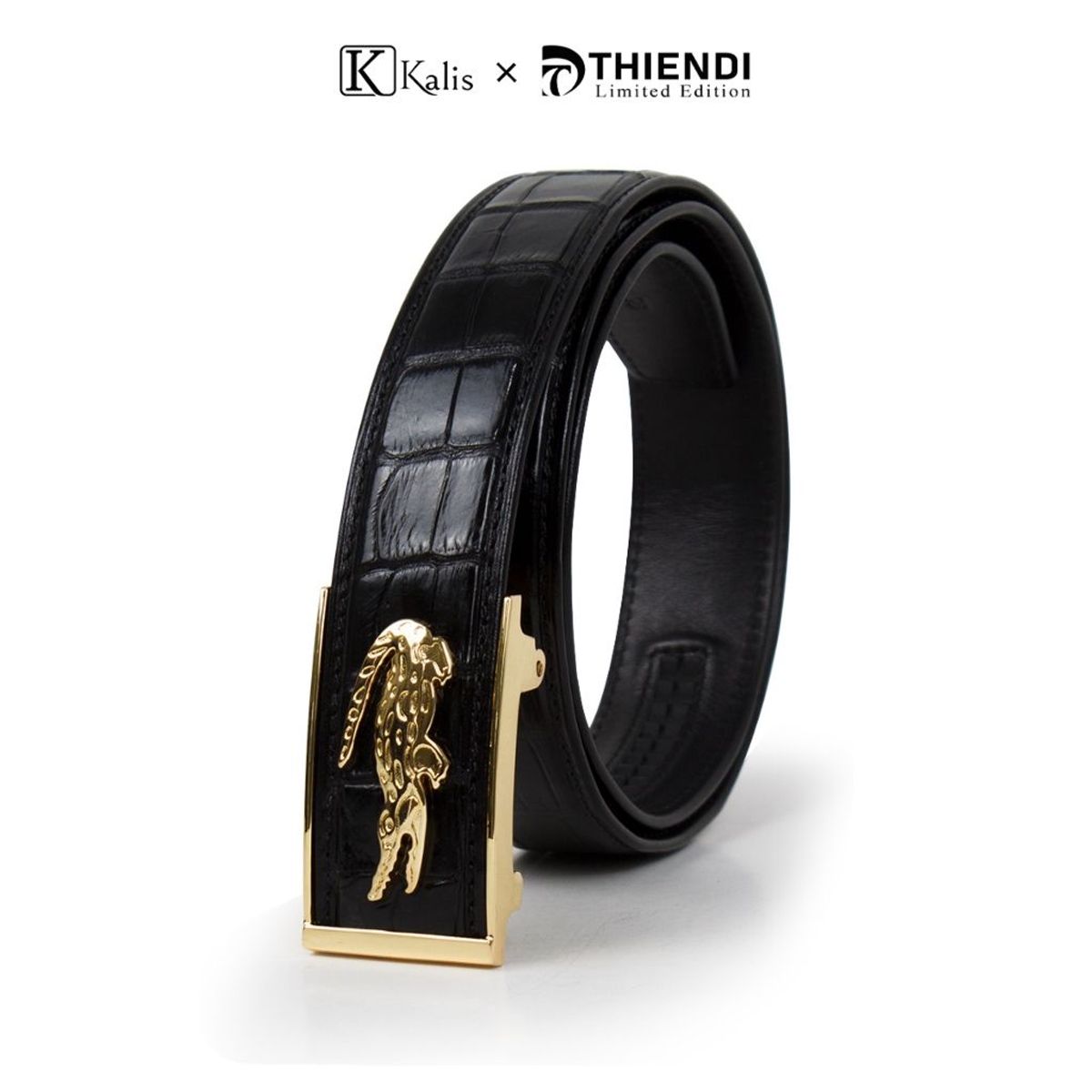 Thắt lưng cá sấu nam cao cấp hàng hiệu Kalis x Thiendi Dây nịt nịch thắt lưng nam da cá sấu thật full box có bảo hành Thắt lưng cá sấu nam cao cấp hàng hiệu Kalis x Thiendi Dây nịt nịch thắt lưng nam da cá sấu thật full box có bảo hành