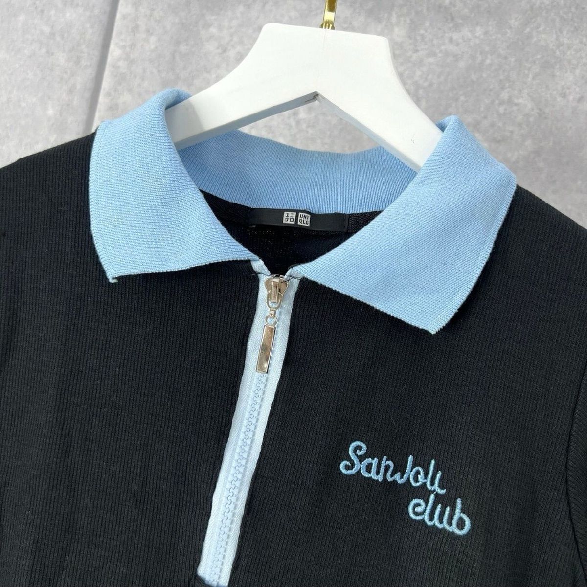 Đầm cổ polo phối dây kéo Đầm cổ polo phối dây kéo