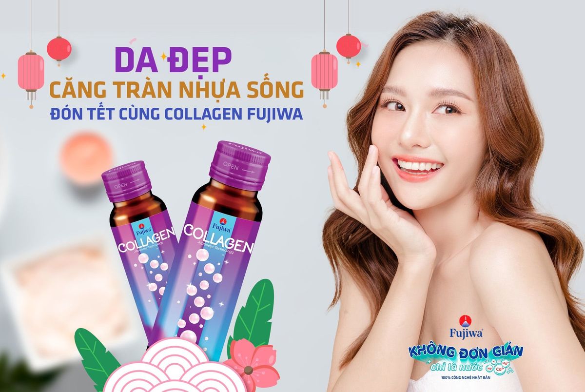 Hộp 10 Chai Nước Uống Đẹp Da Fujiwa Collagen 50ml - Ngăn ngừa lão hoá da, Giảm nếp nhăn, Giúp tóc suôn mượt Hộp 10 Chai Nước Uống Đẹp Da Fujiwa Collagen 50ml - Ngăn ngừa lão hoá da, Giảm nếp nhăn, Giúp tóc suôn mượt