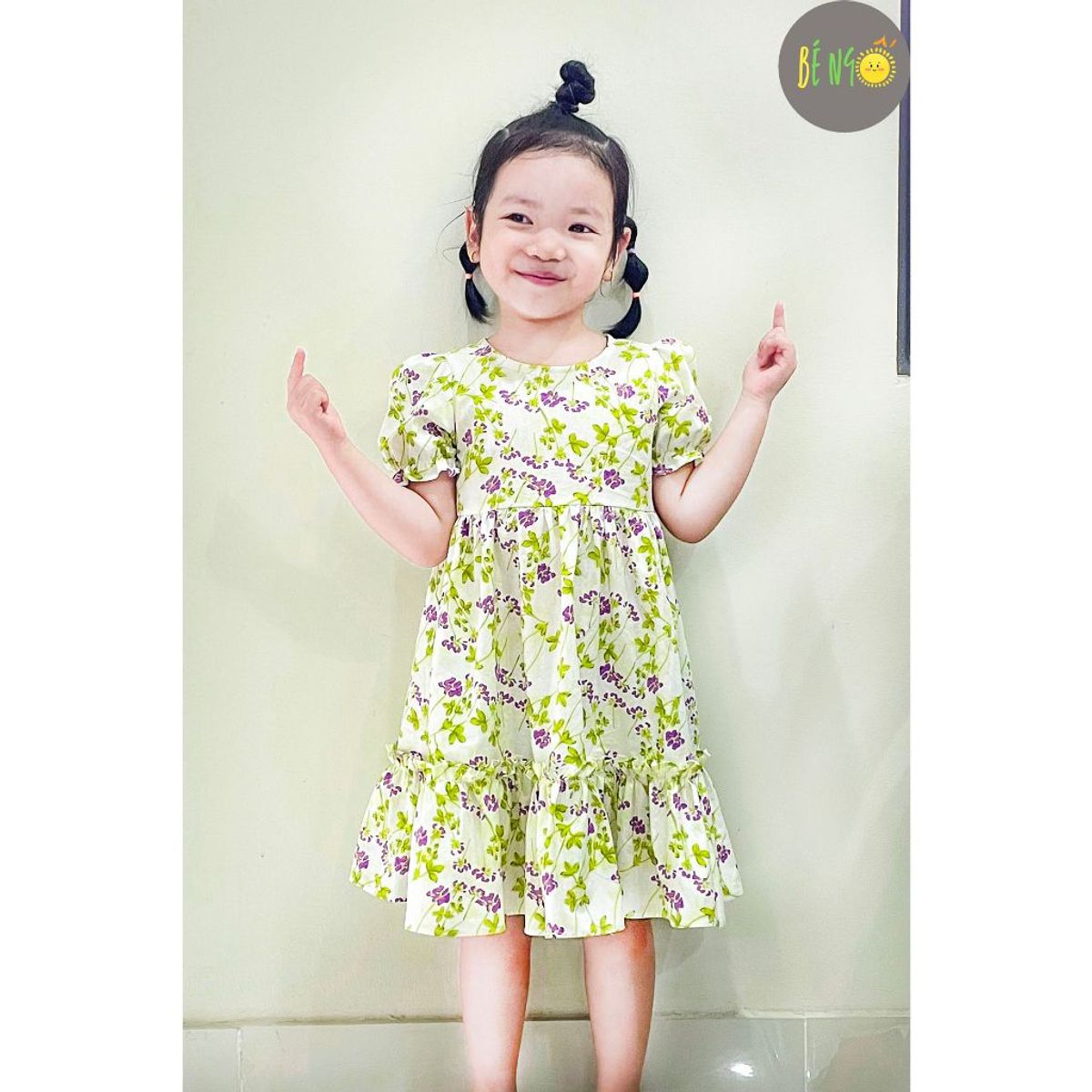 Đầm Cho Bé Gái Kiểu Váy Hoa Xòe Cho Bé Hai Tầng Rộng Vải Thô Hoa Mát Mẻ Đầm Cho Bé Gái Kiểu Váy Hoa Xòe Cho Bé Hai Tầng Rộng Vải Thô Hoa Mát Mẻ