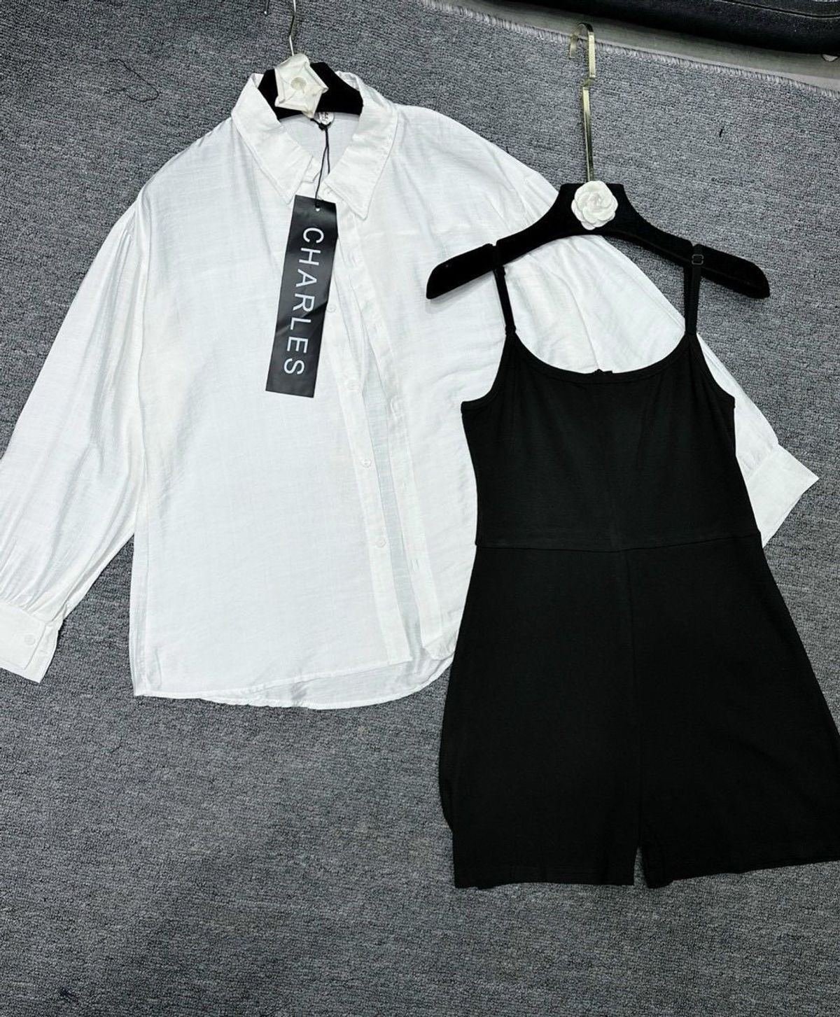 Set jum tăm dây áo có tăng đơ kèm khoác đủi vân mây Set jum tăm dây áo có tăng đơ kèm khoác đủi vân mây